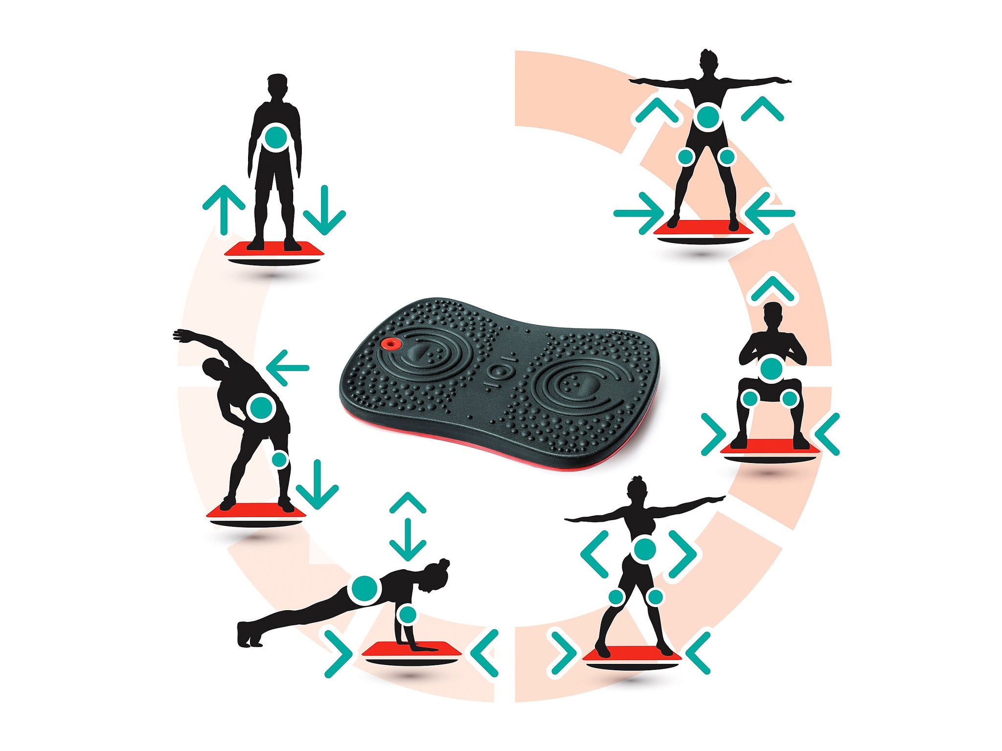 AFS-TEX Midnight Black Active Balance Board, 300 Lbs. Capacity