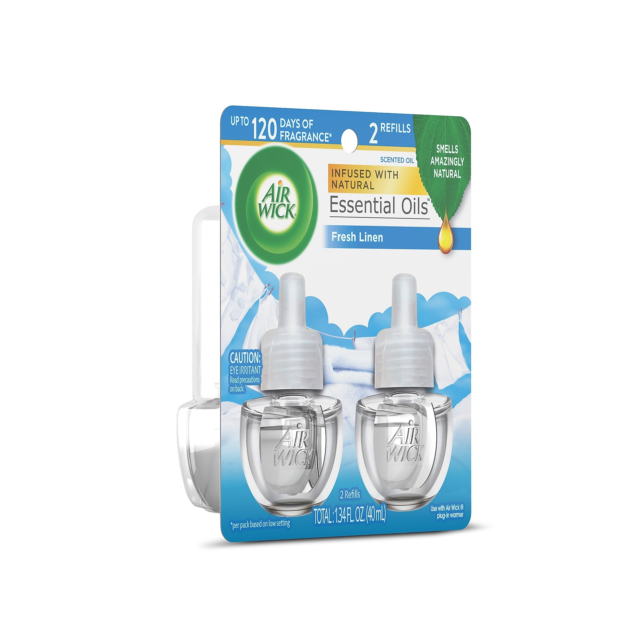 Air Wick Essential Oil Refills, Snuggle Fresh Linen, 0.67 oz., 2/Pack