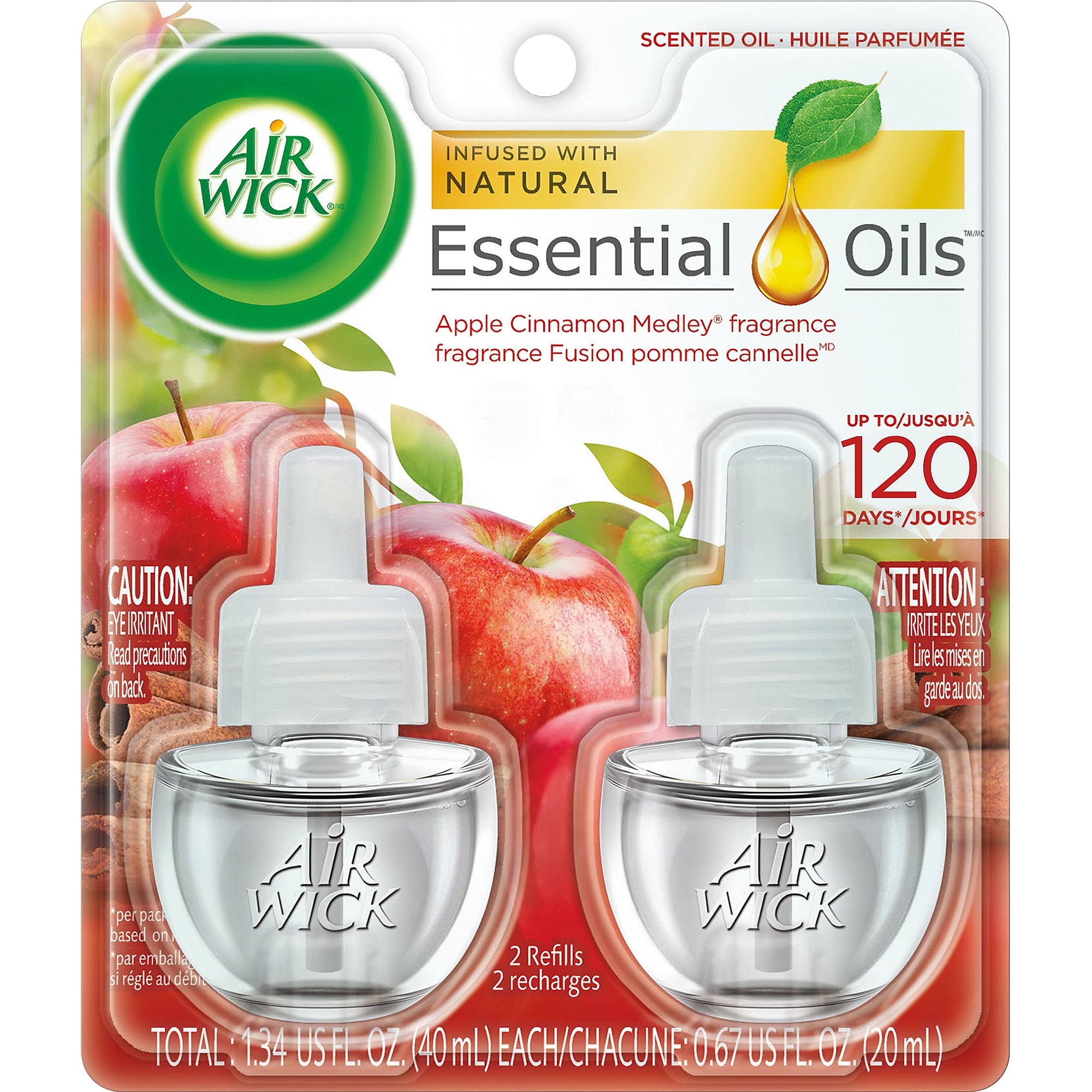 Air Wick Scented Oil, Apple Cinnamon Medley, 2/Pack