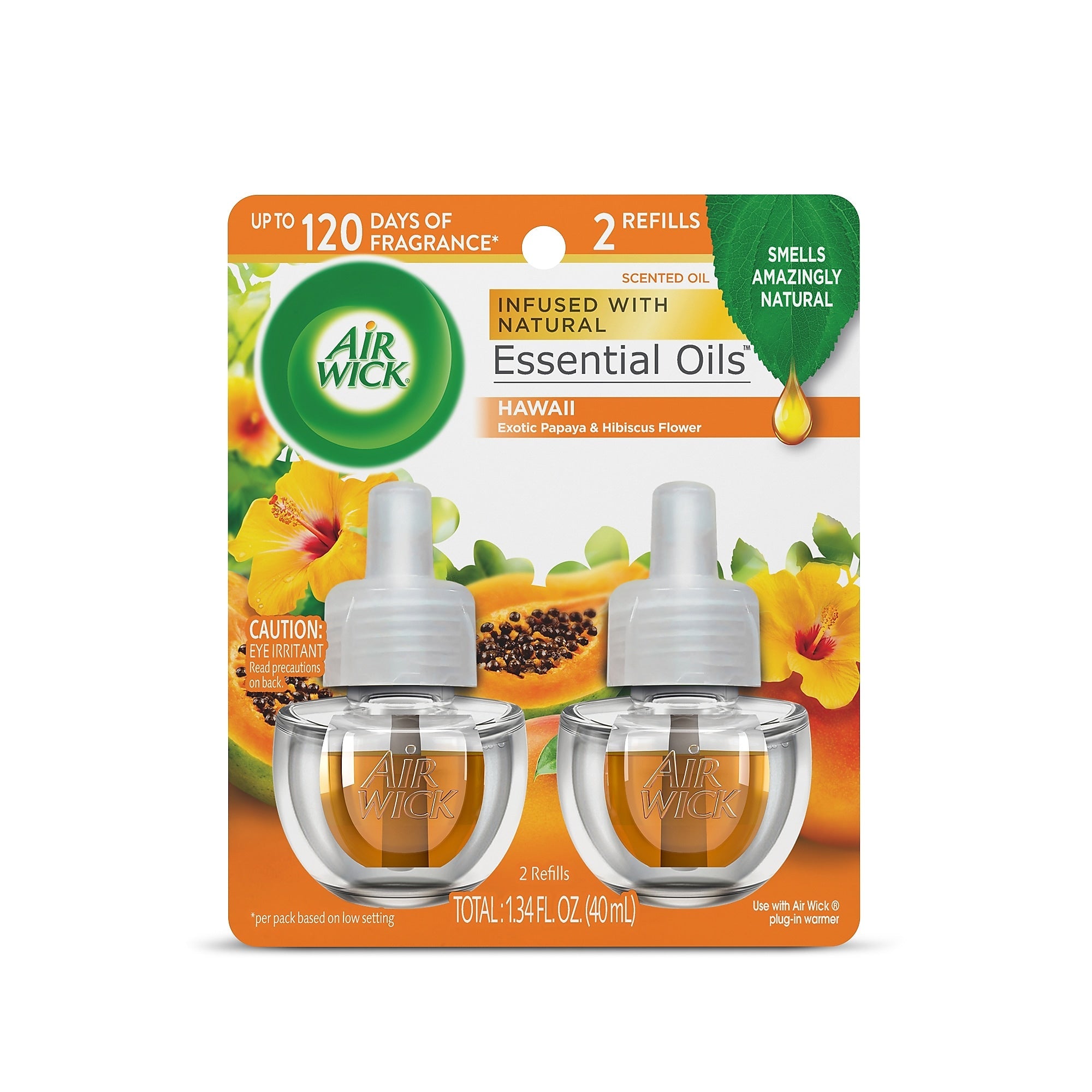 Air Wick Scented Oils, Hawaii Exotic Papaya/Hibiscus Flower, 2/Pack