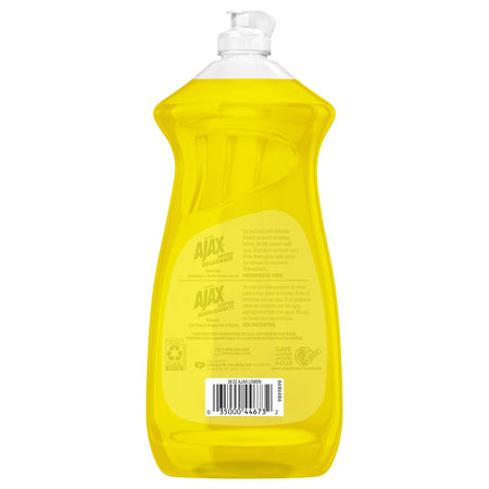 Ajax Super Degreaser Liquid Dish Soap, Lemon, 28 oz.