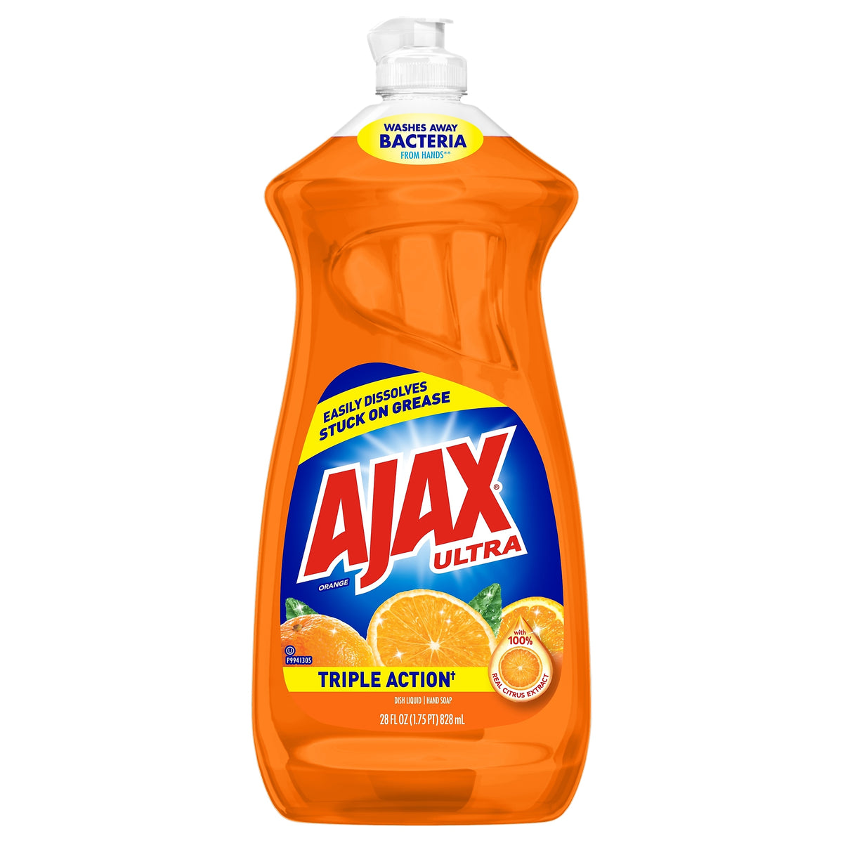 Ajax Triple Action Liquid Dish Soap, Fruity, 28 oz.