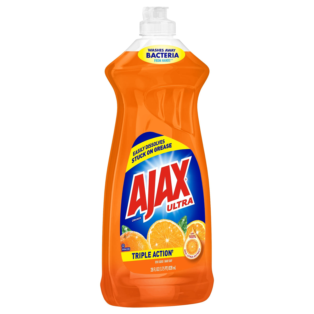 Ajax Triple Action Liquid Dish Soap, Fruity, 28 oz.