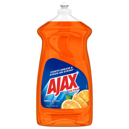 Ajax Triple Action Liquid Dish Soap, Orange, 52 oz., 6/Carton