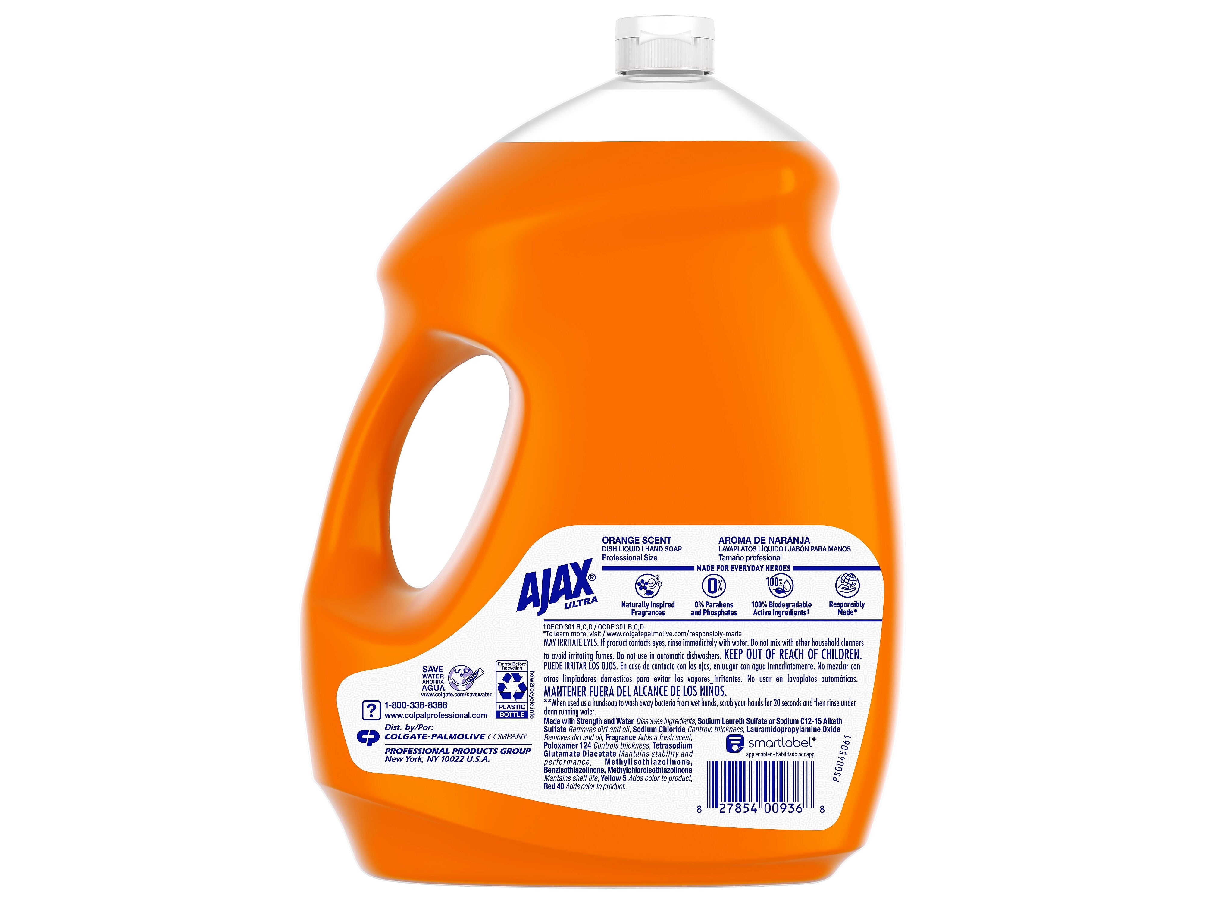 Ajax Ultra Professional Antibacterial Pot & Pan Dish Soap, Orange Scent, 145 fl. oz.