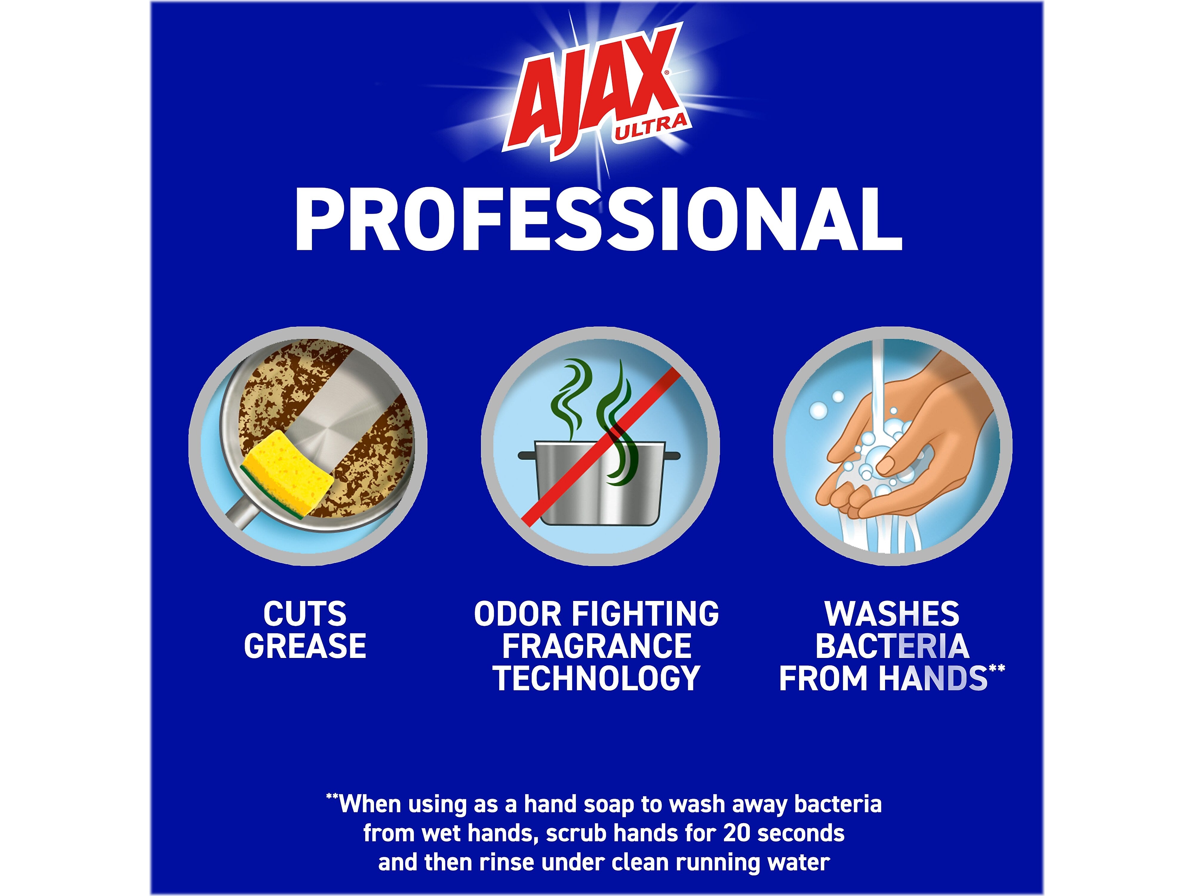 Ajax Ultra Professional Antibacterial Pot & Pan Dish Soap, Orange Scent, 145 fl. oz.