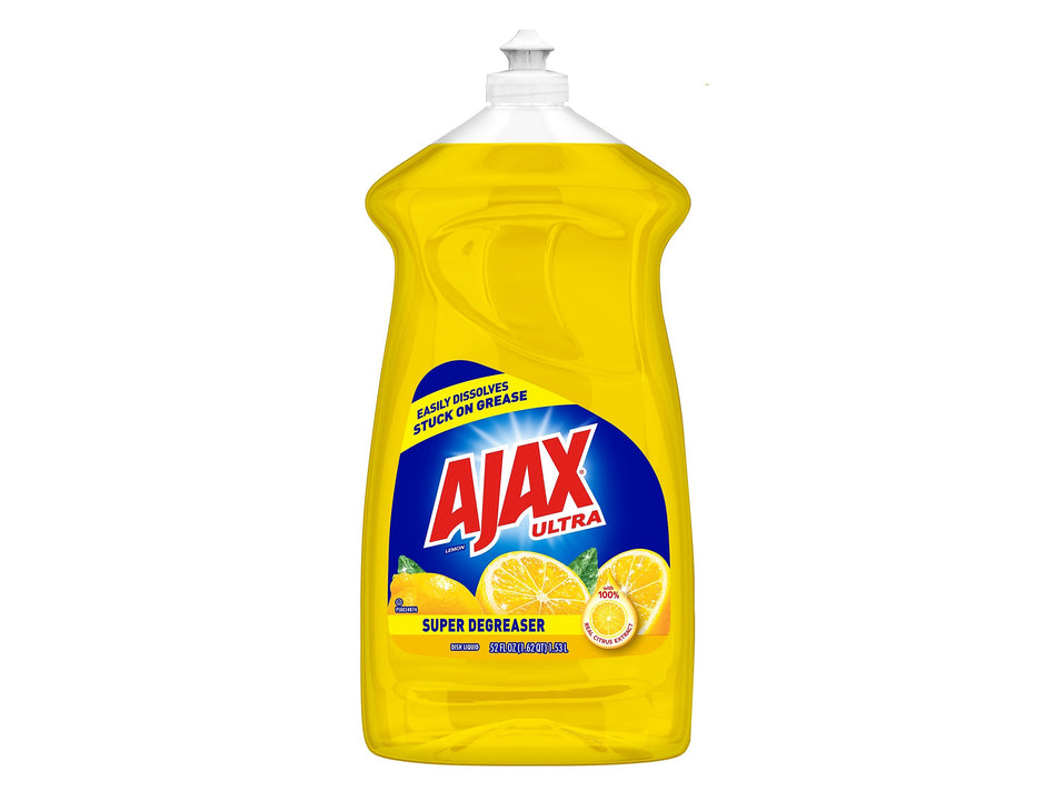 Ajax Ultra Super Degreaser Dish Soap, Lemon Scent, 52 fl. oz.