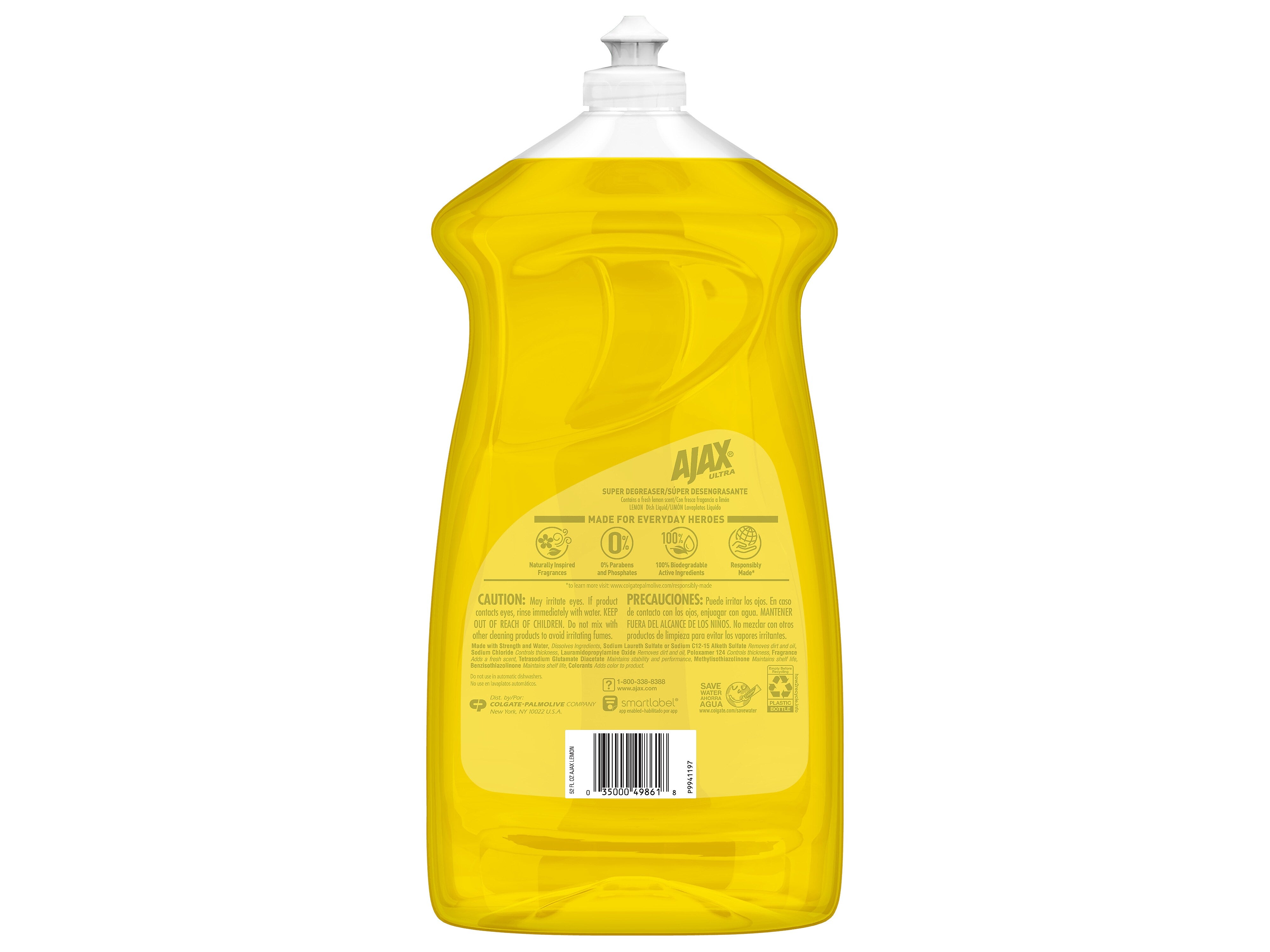 Ajax Ultra Super Degreaser Dish Soap, Lemon Scent, 52 fl. oz.