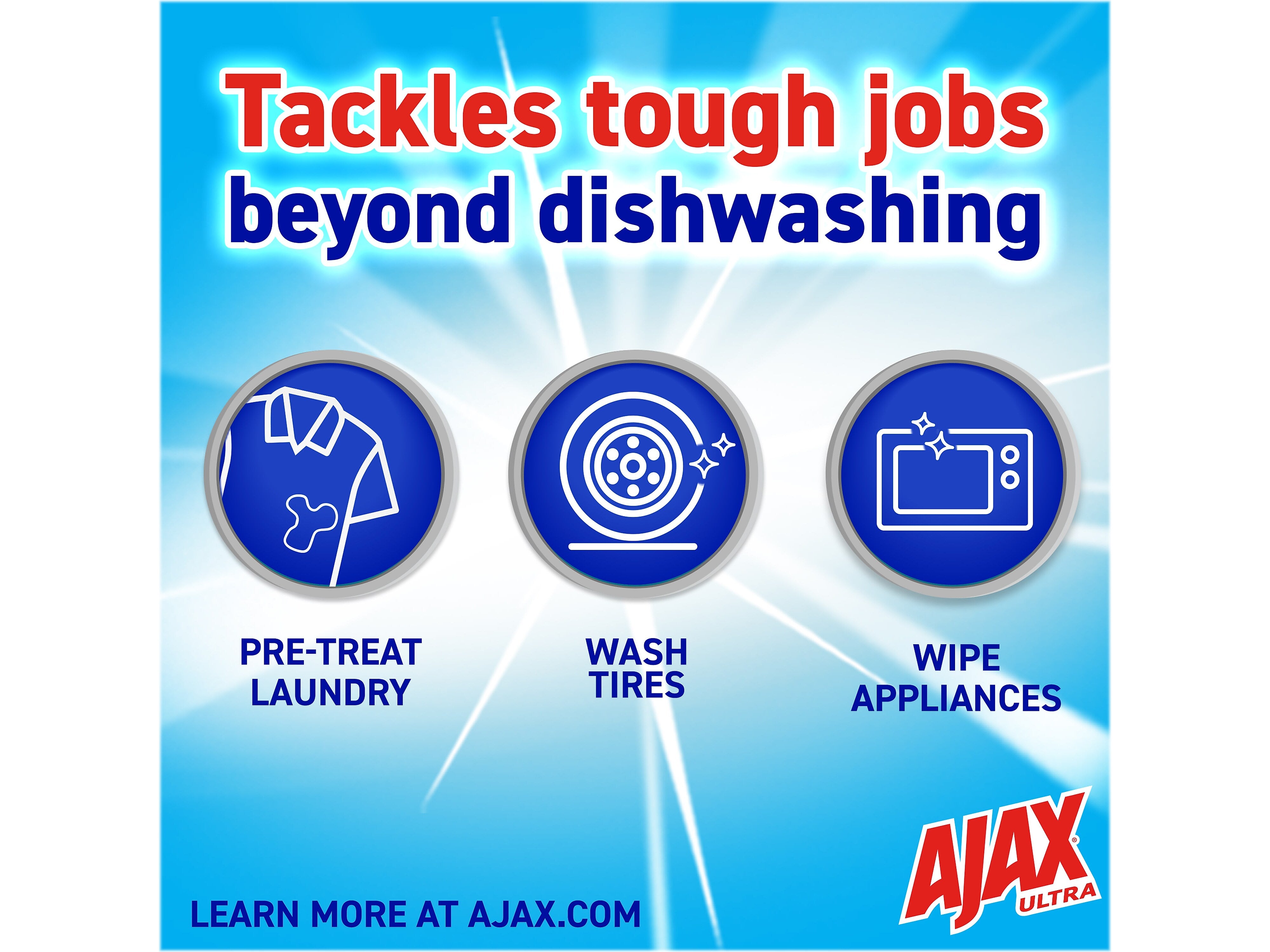 Ajax Ultra Super Degreaser Dish Soap, Lemon Scent, 52 fl. oz.