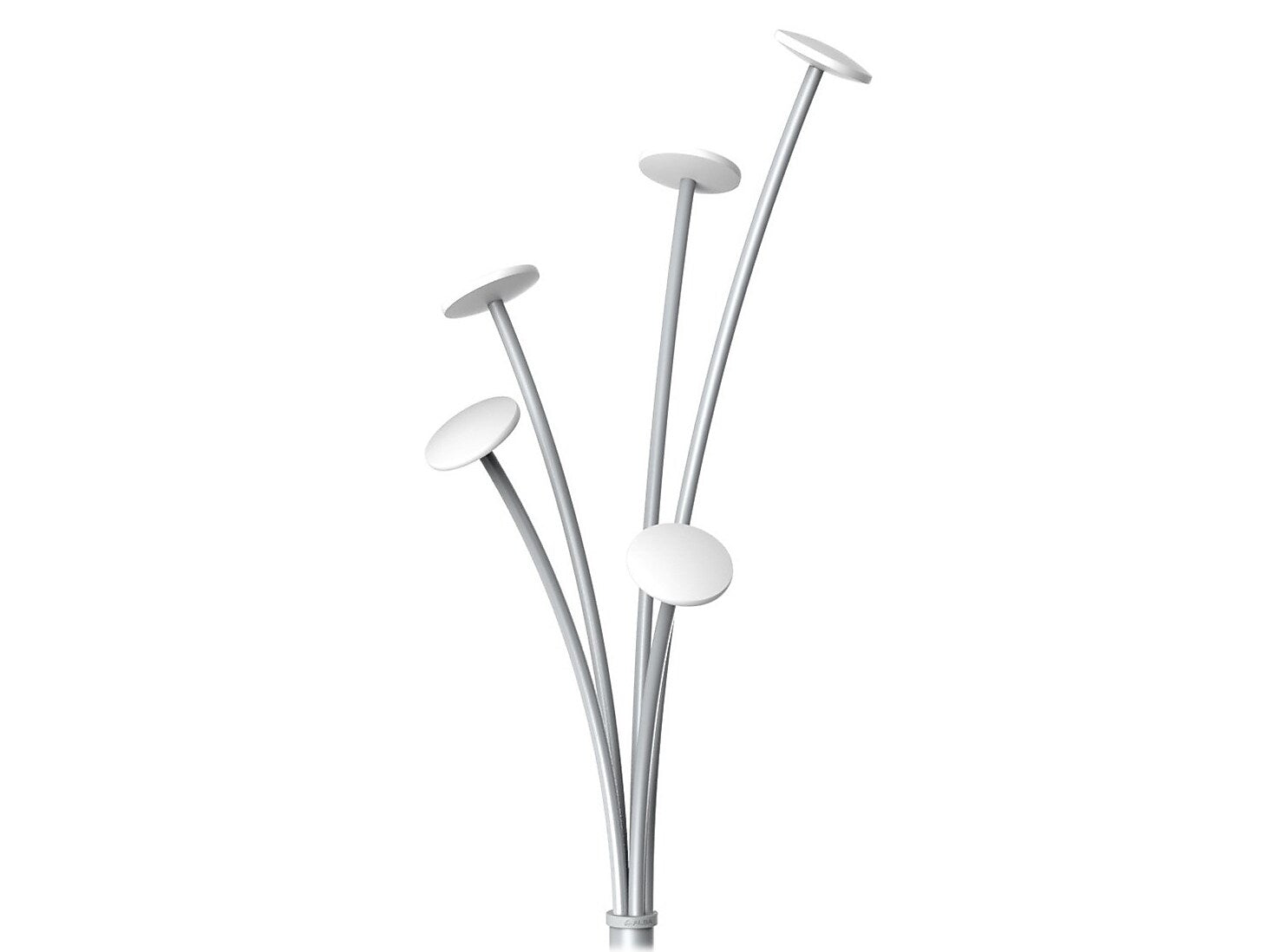 Alba Festival Coat Tree, Silver Gray/White, Steel/Plastic