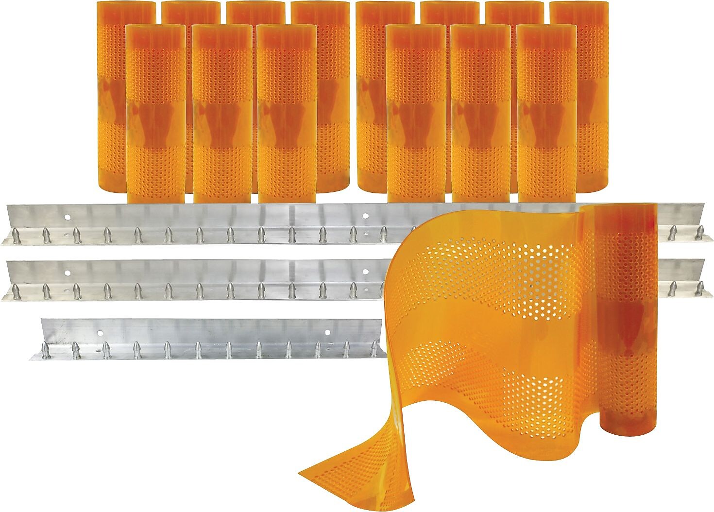 Aleco AirStream Strip Door Kit, 10' x 12', Amber