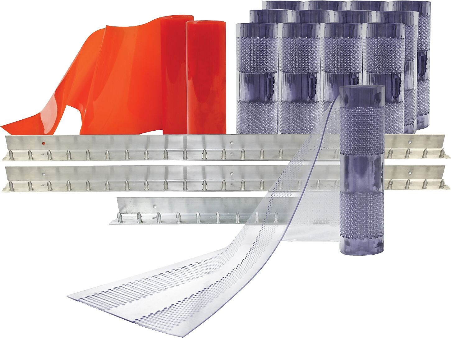 Aleco AirStream Strip Door Kit, 10' x 12', Clear