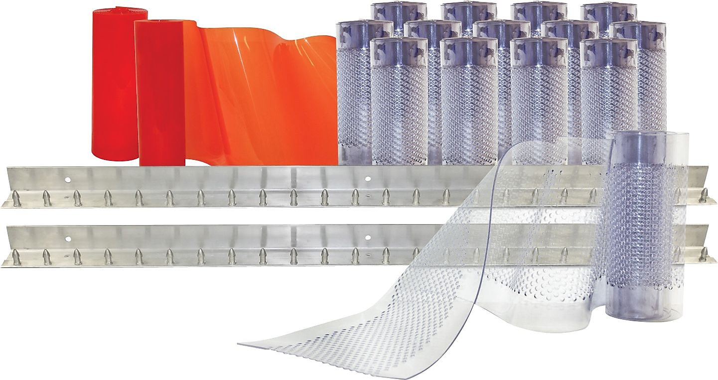 Aleco AirStream Strip Door Kit, 8' x 8', Clear