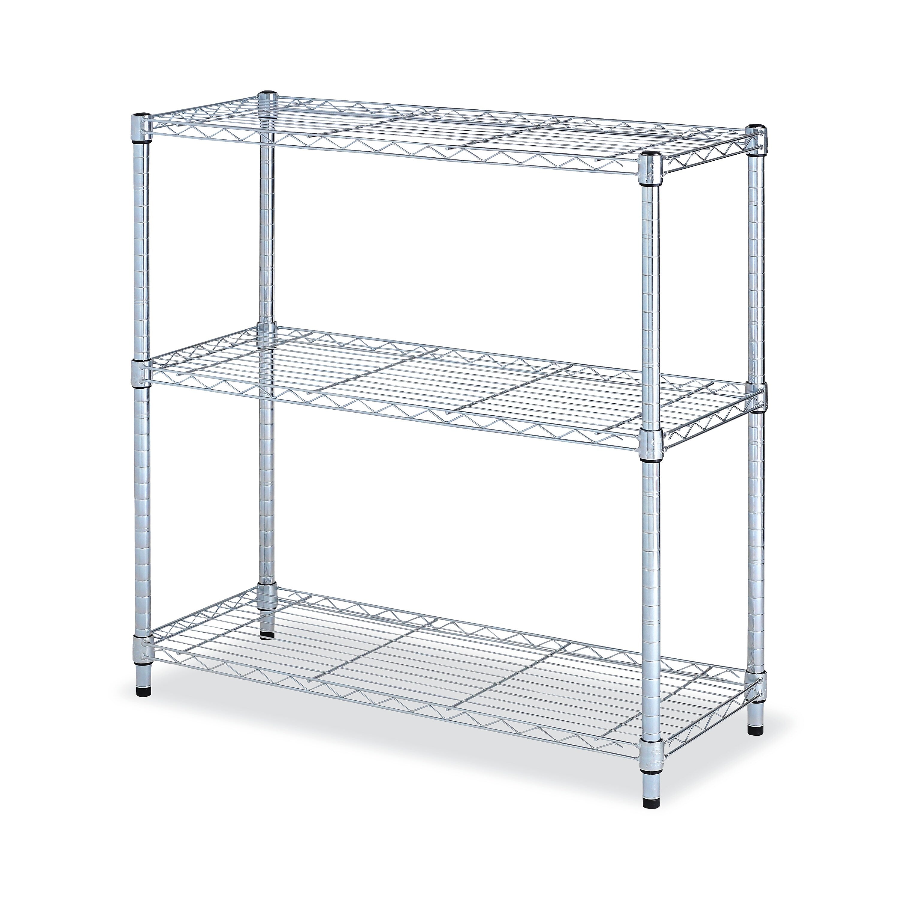 Alera® 3-Shelf Metal Shelving Unit, 36" Width, Silver