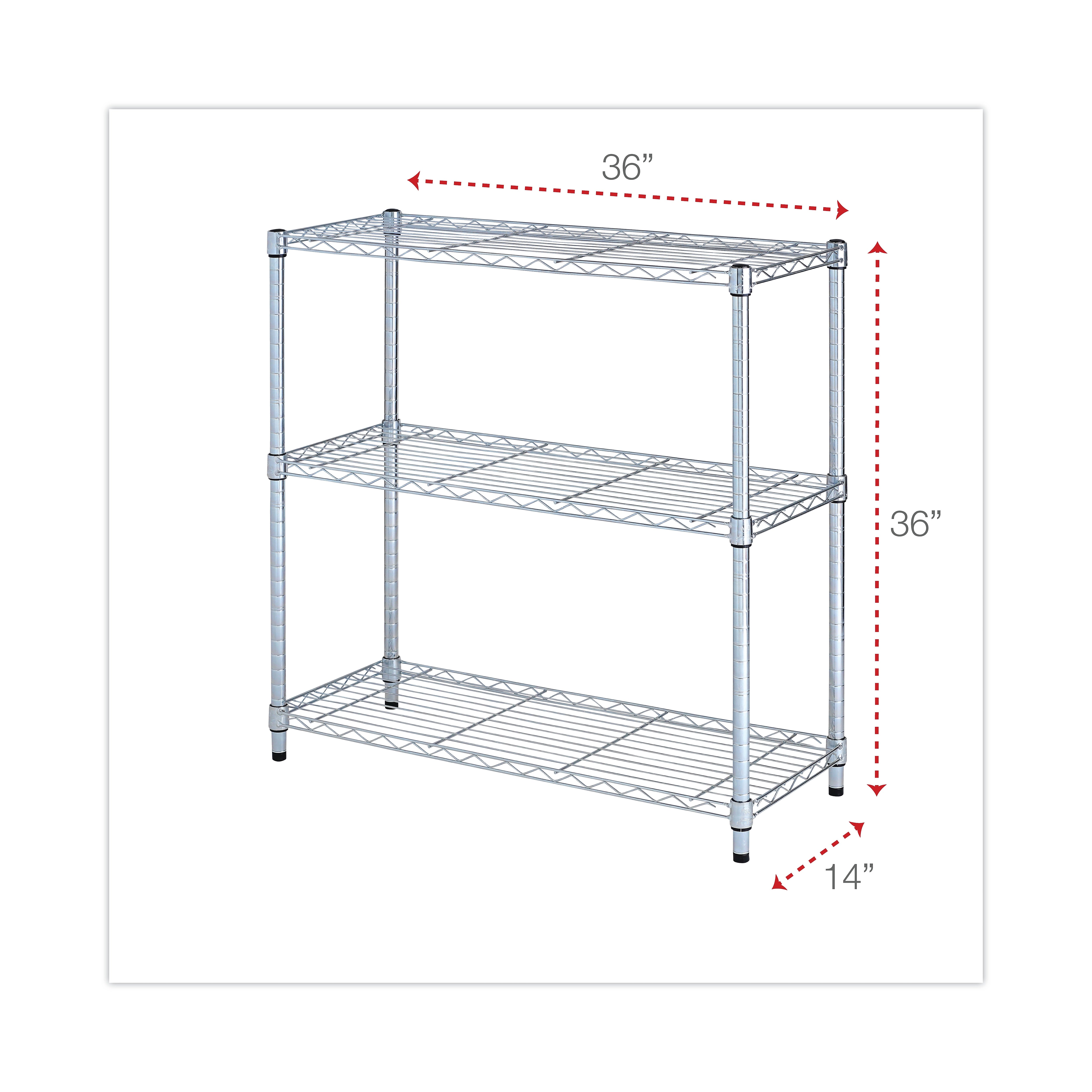 Alera® 3-Shelf Metal Shelving Unit, 36
