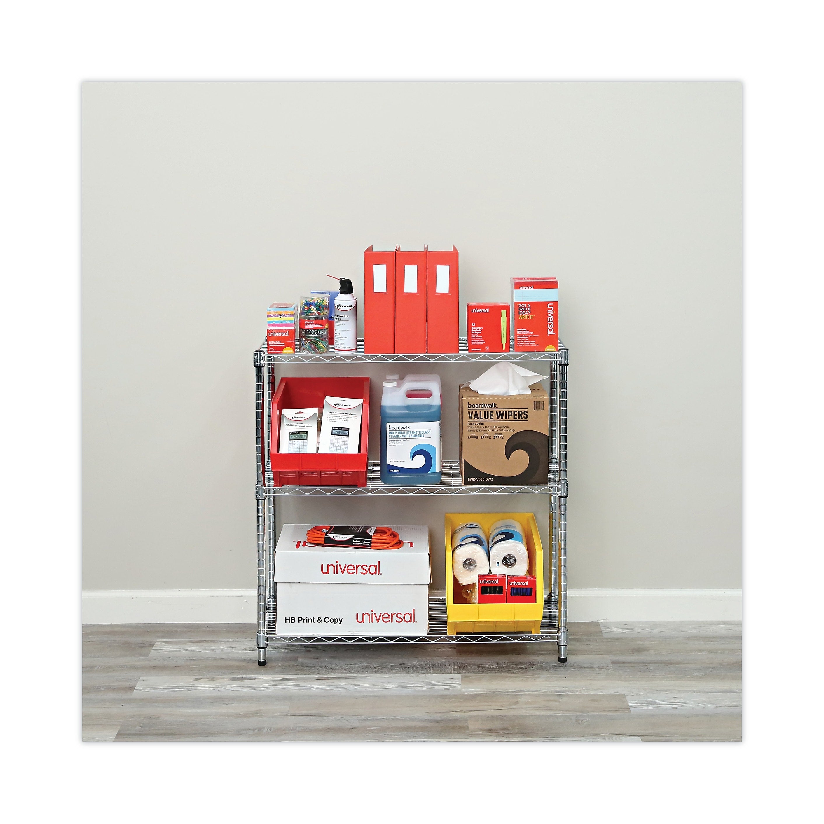 Alera® 3-Shelf Metal Shelving Unit, 36