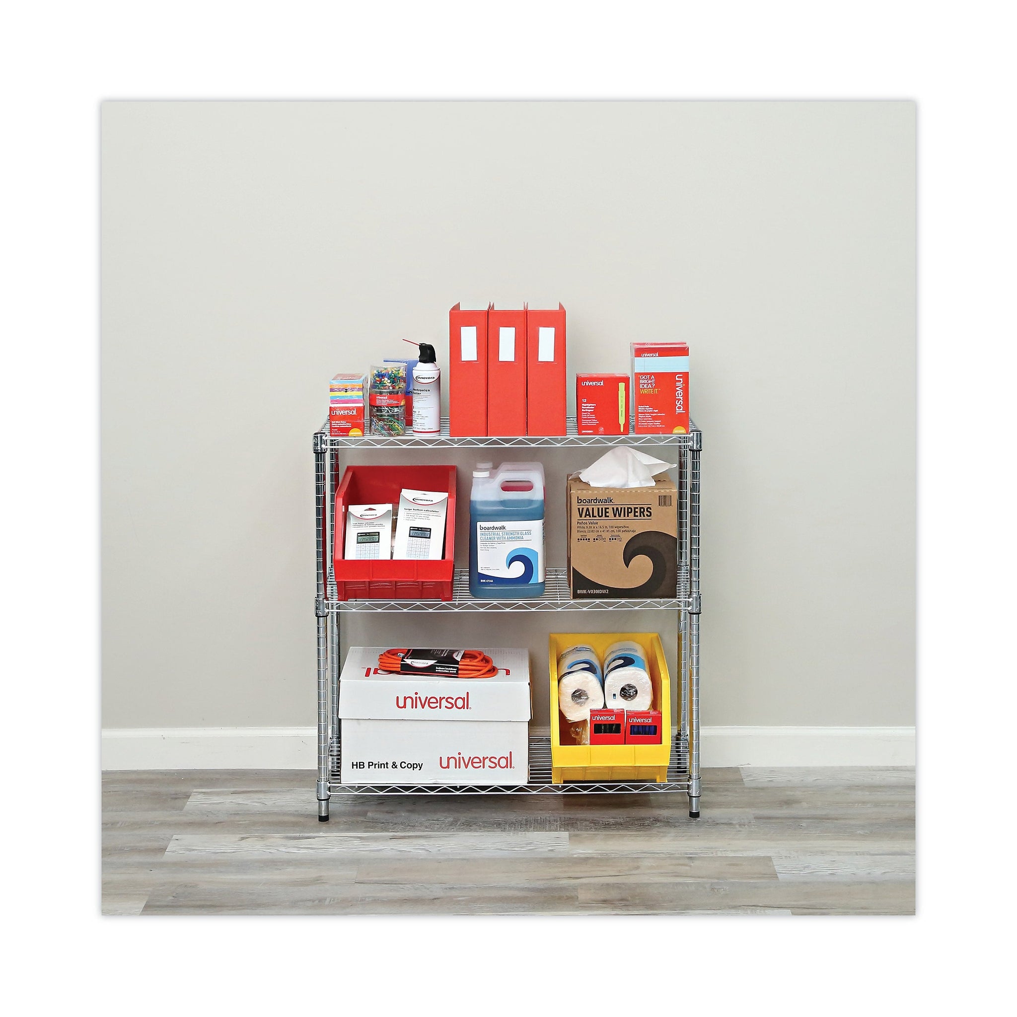 Alera® 3-Shelf Metal Shelving Unit, 36