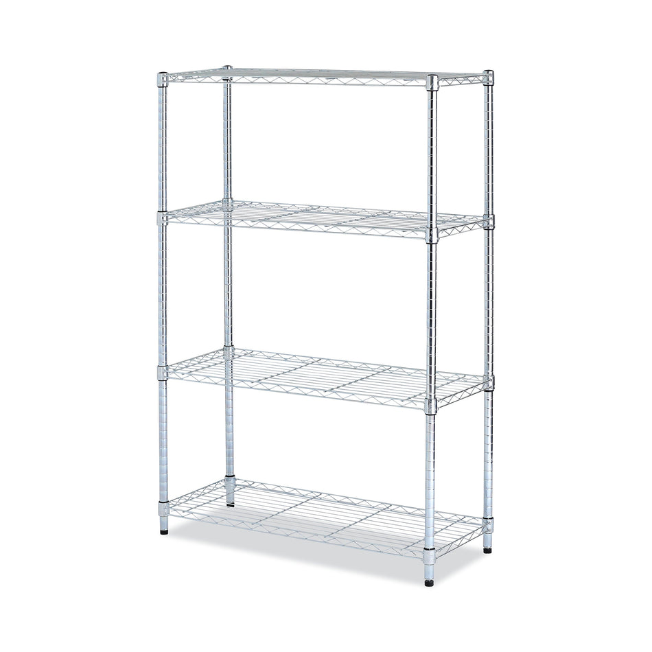 Alera® 4-Shelf Metal Shelving Unit, 36" Width, Silver