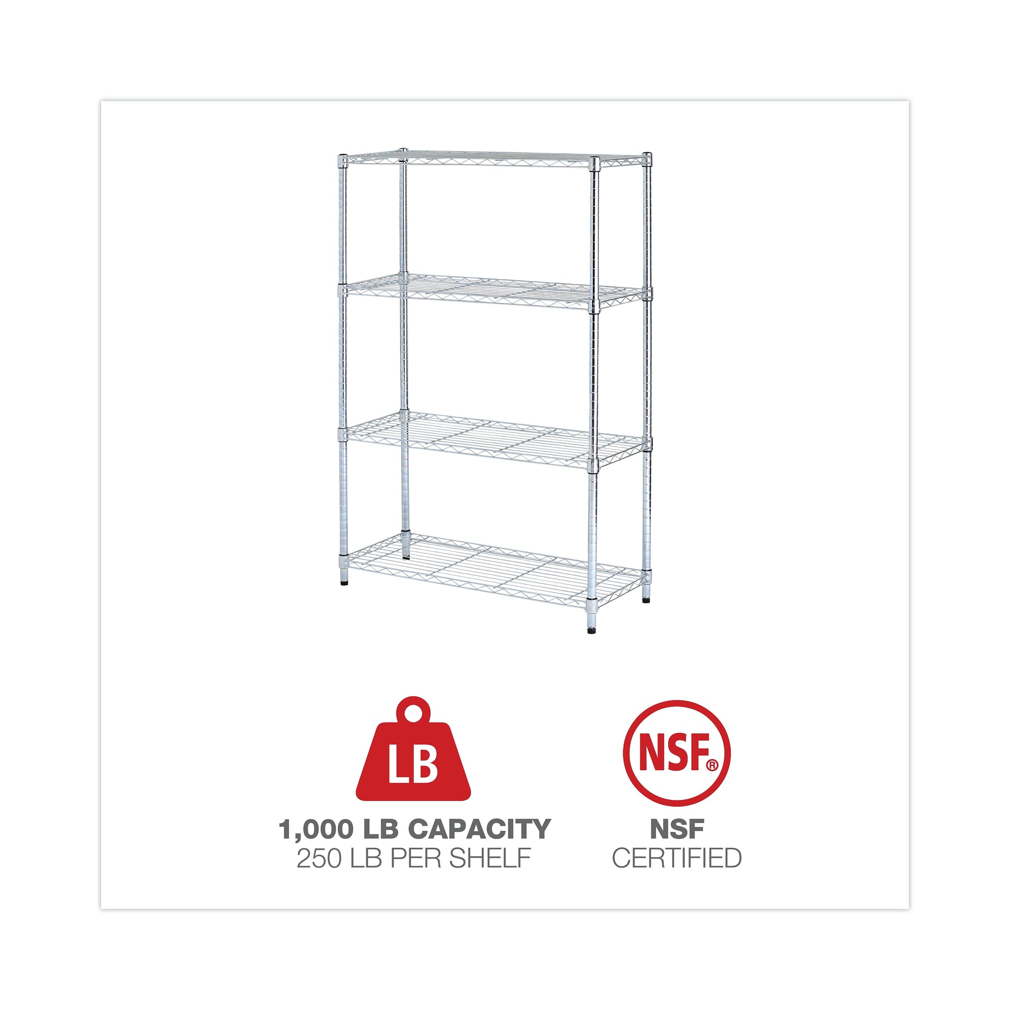 Alera® 4-Shelf Metal Shelving Unit, 36