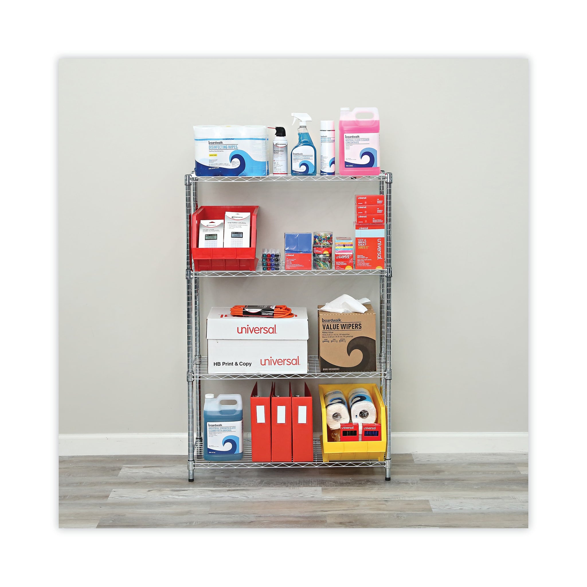 Alera® 4-Shelf Metal Shelving Unit, 36