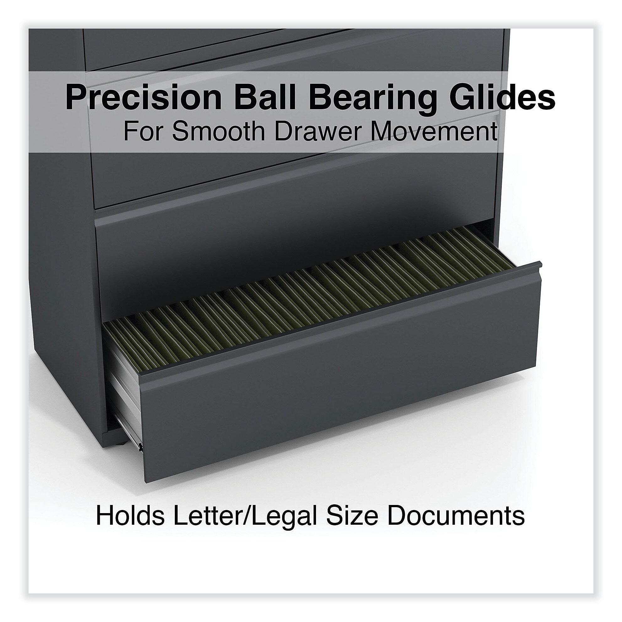 Alera 5-Drawer Lateral File Cabinet, Letter/Legal Size, Lockable, 67.63