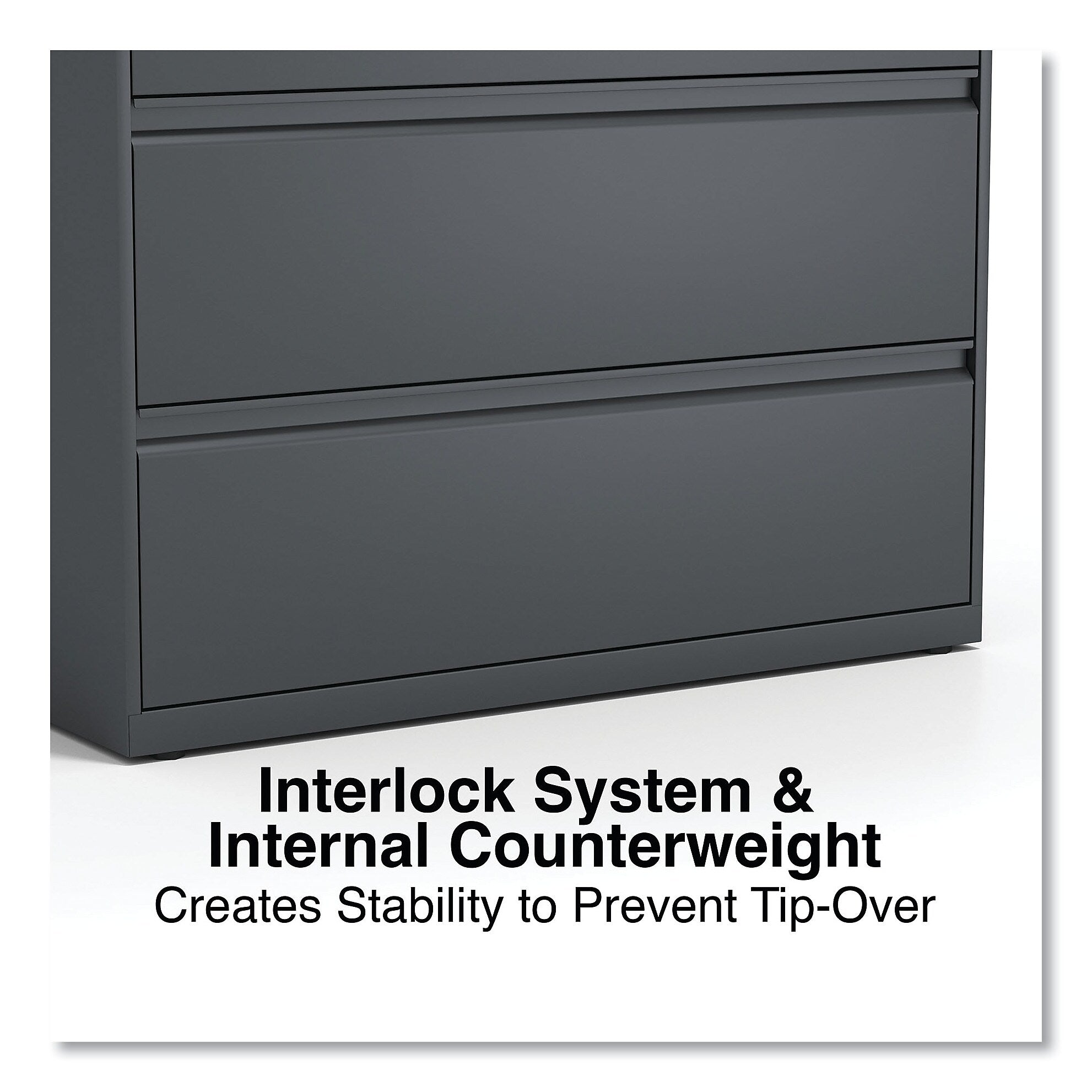 Alera 5-Drawer Lateral File Cabinet, Letter/Legal Size, Lockable, 67.63