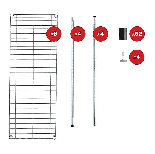 Alera 6-Shelf Commercial Wire Shelving Kit, 72