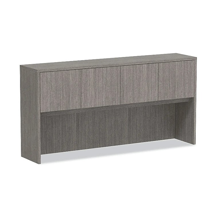 Alera Alera Valencia Series Hutch with Doors, 70.63w x 15d x 35.38h, Gray