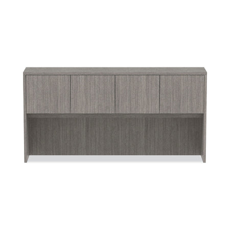 Alera Alera Valencia Series Hutch with Doors, 70.63w x 15d x 35.38h, Gray