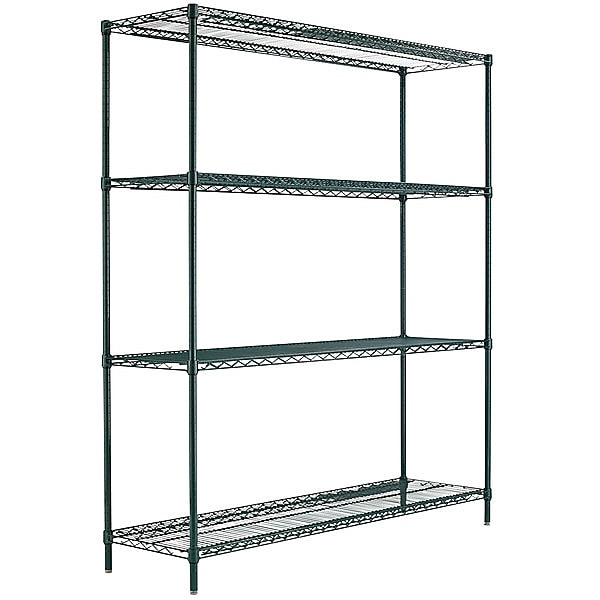 Alera® BA Plus Wire Shelving Kit, 4 Shelves, 72