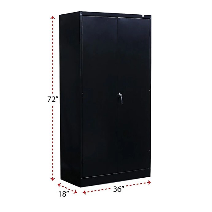 Alera Economy Assembled Storage Cabinet, 36w x 18d x 72h, Black