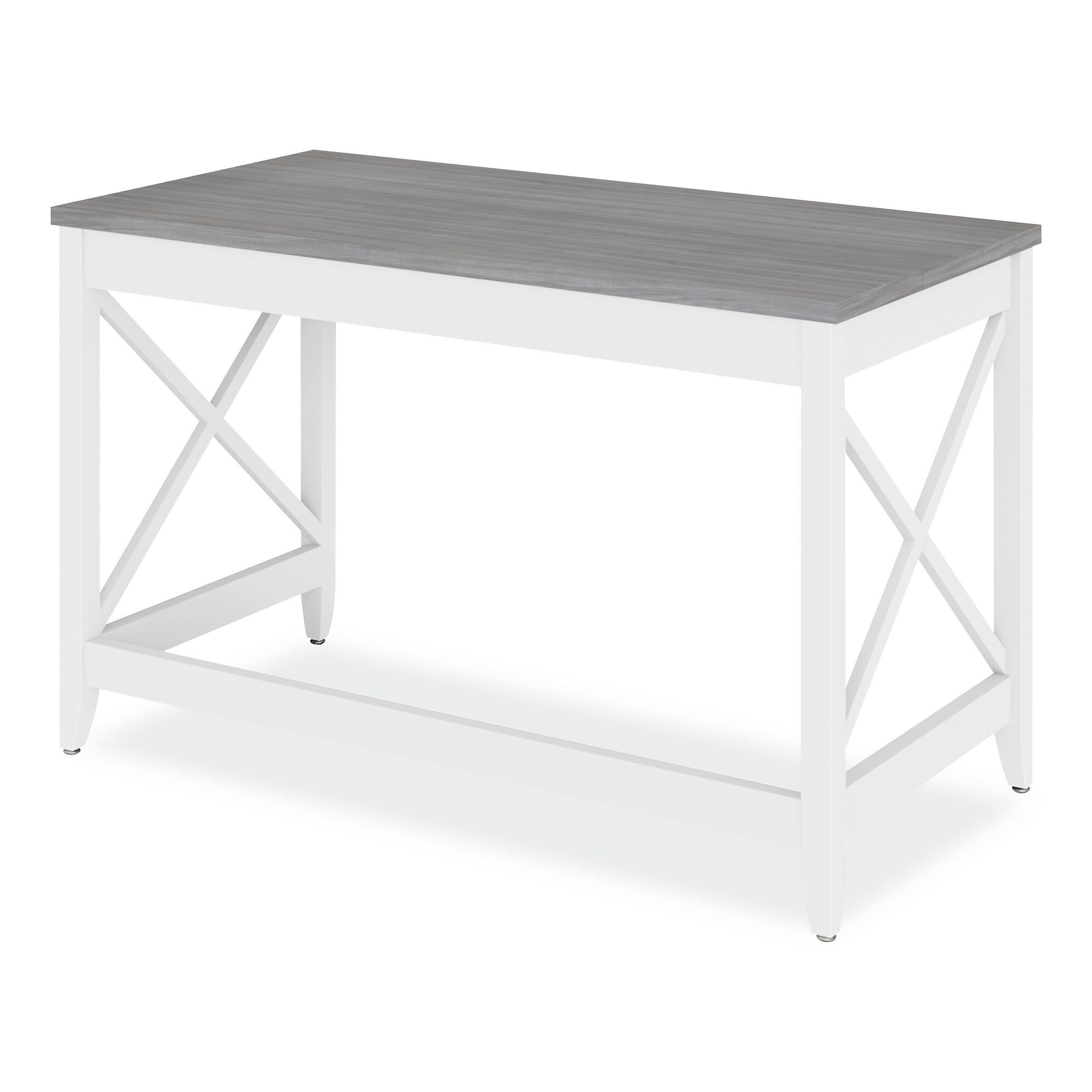 Alera Farmhouse Writing Desk, 47.24" x 23.62" x 29.53", Gray