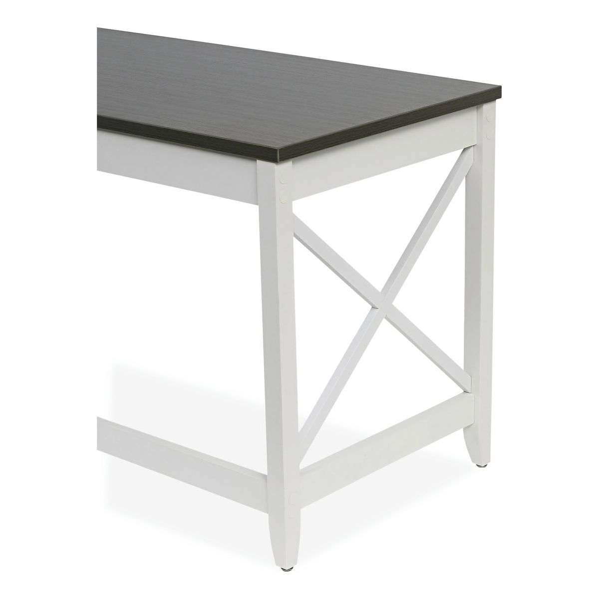 Alera Farmhouse Writing Desk, 47.24" x 23.62" x 29.53", Gray