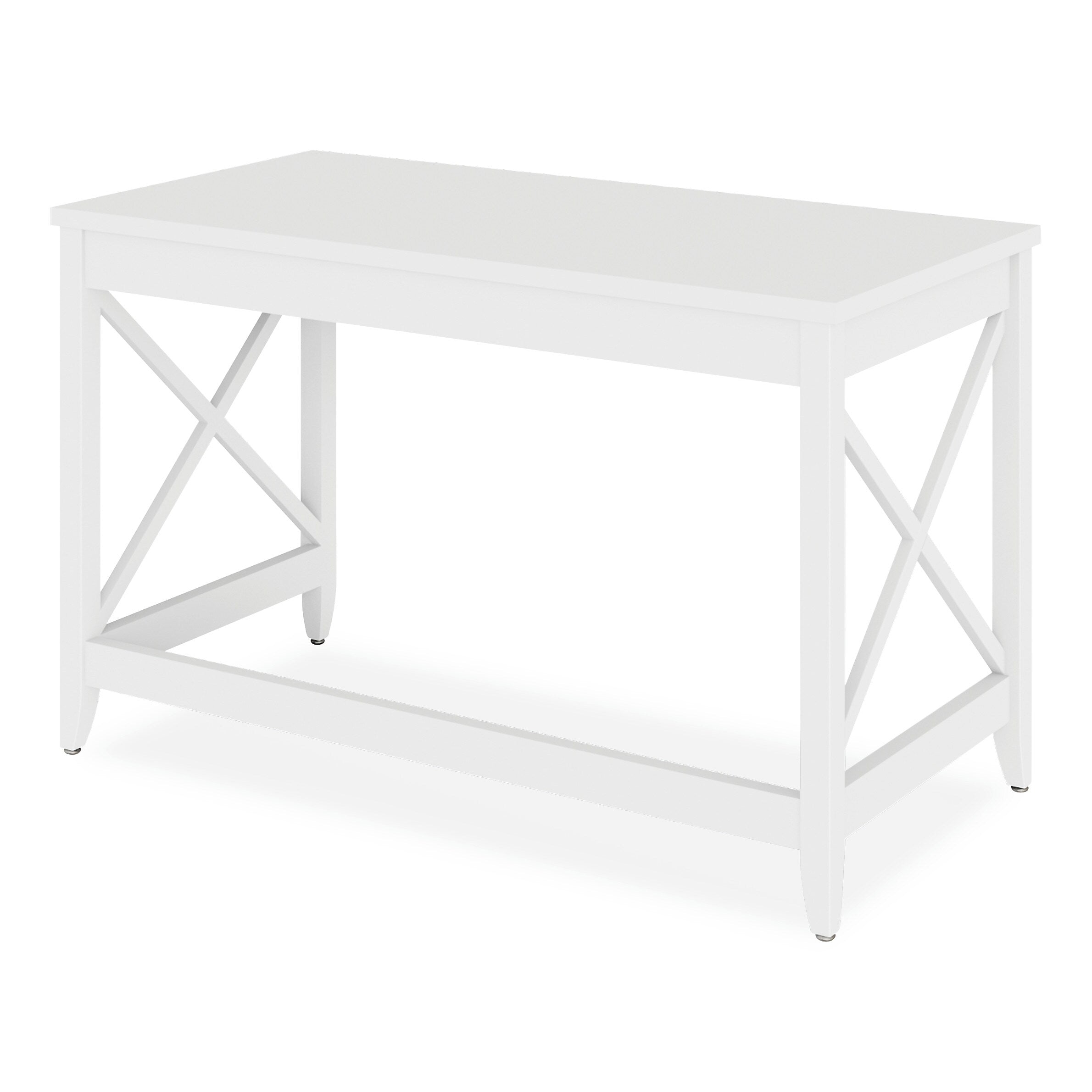 Alera Farmhouse Writing Desk, 47.24" x 23.62" x 29.53", White