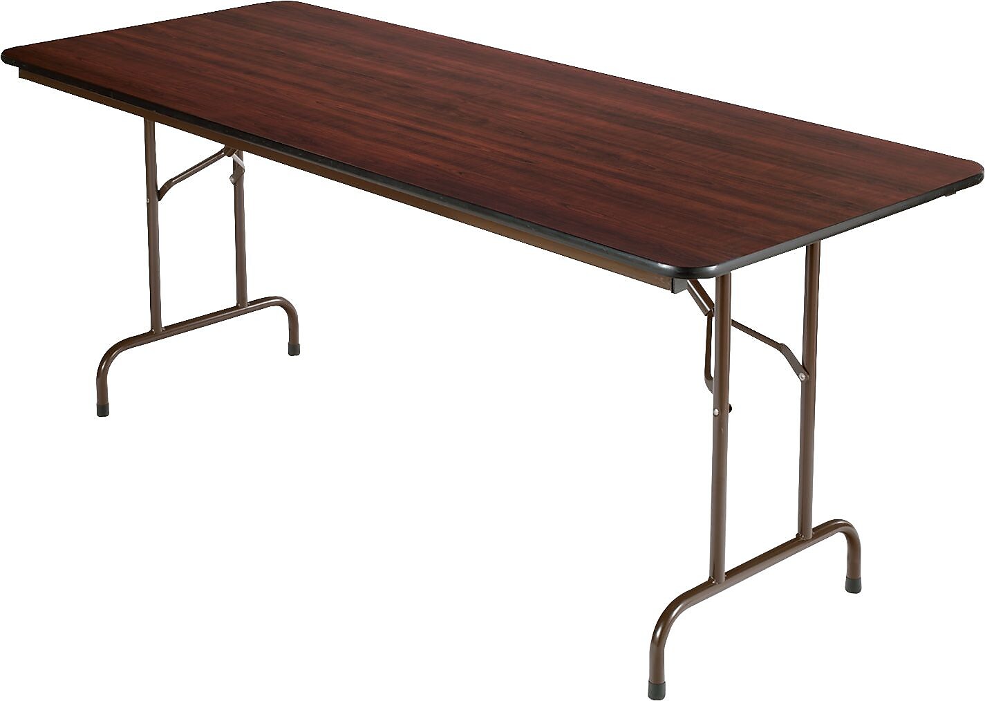 Alera® Melamine Folding Table in Walnut Woodgrain, 72Wx30"D