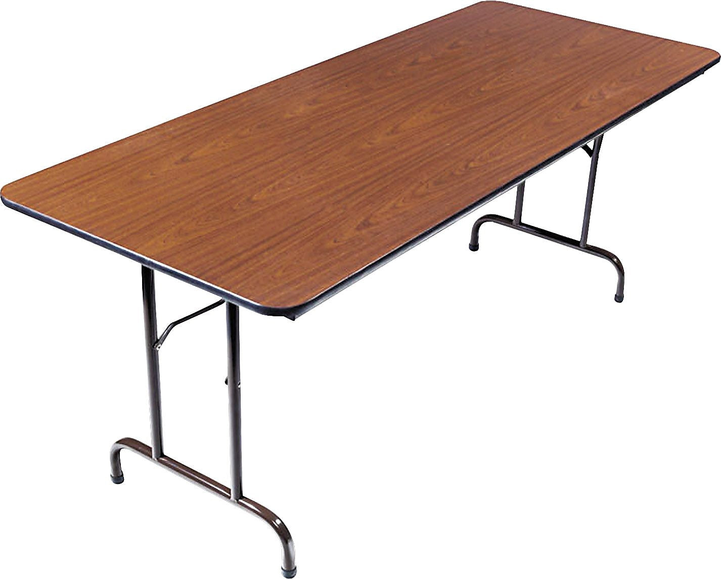 Alera® Melamine Folding Table in Walnut Woodgrain, 72Wx30