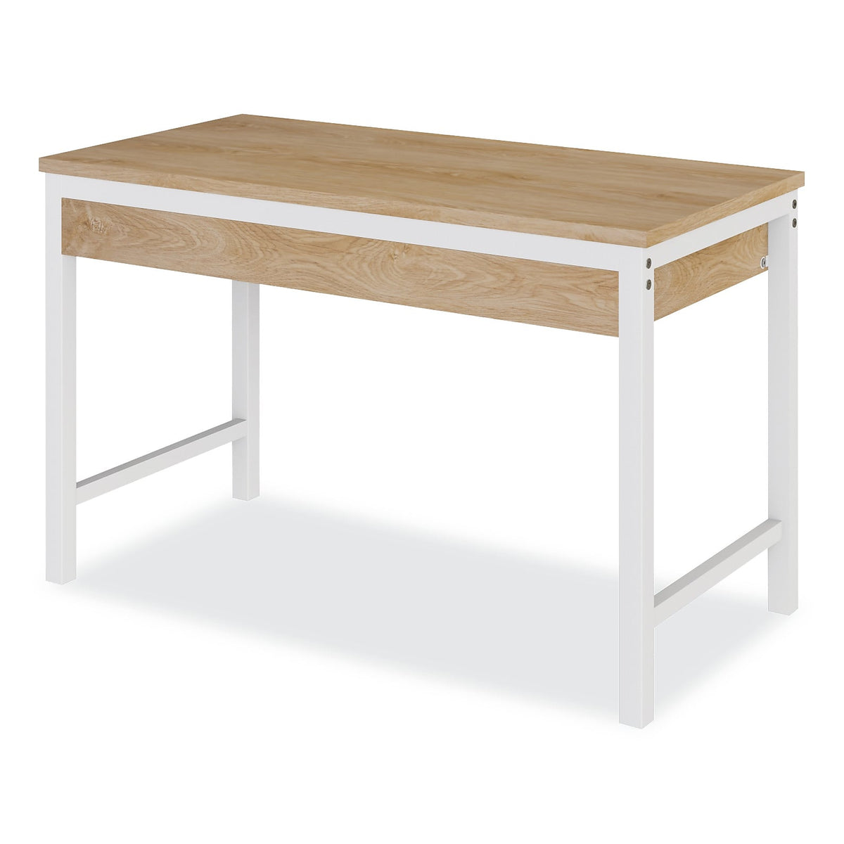 Alera Modern Writing Desk, 47.24" x 23.62" x 29.92", Beigewood/White