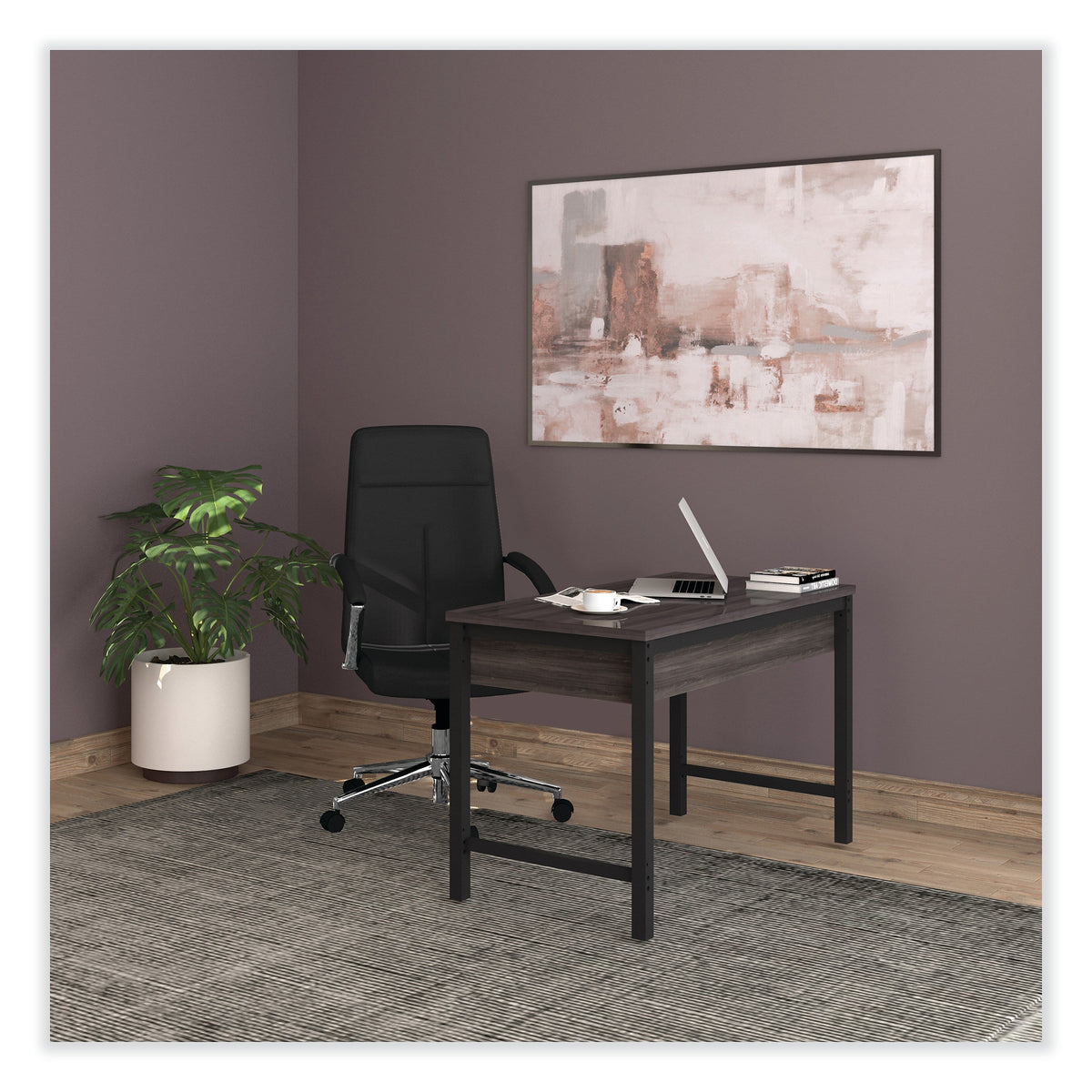 Alera Modern Writing Desk, 47.24" x 23.62" x 29.92", Gray