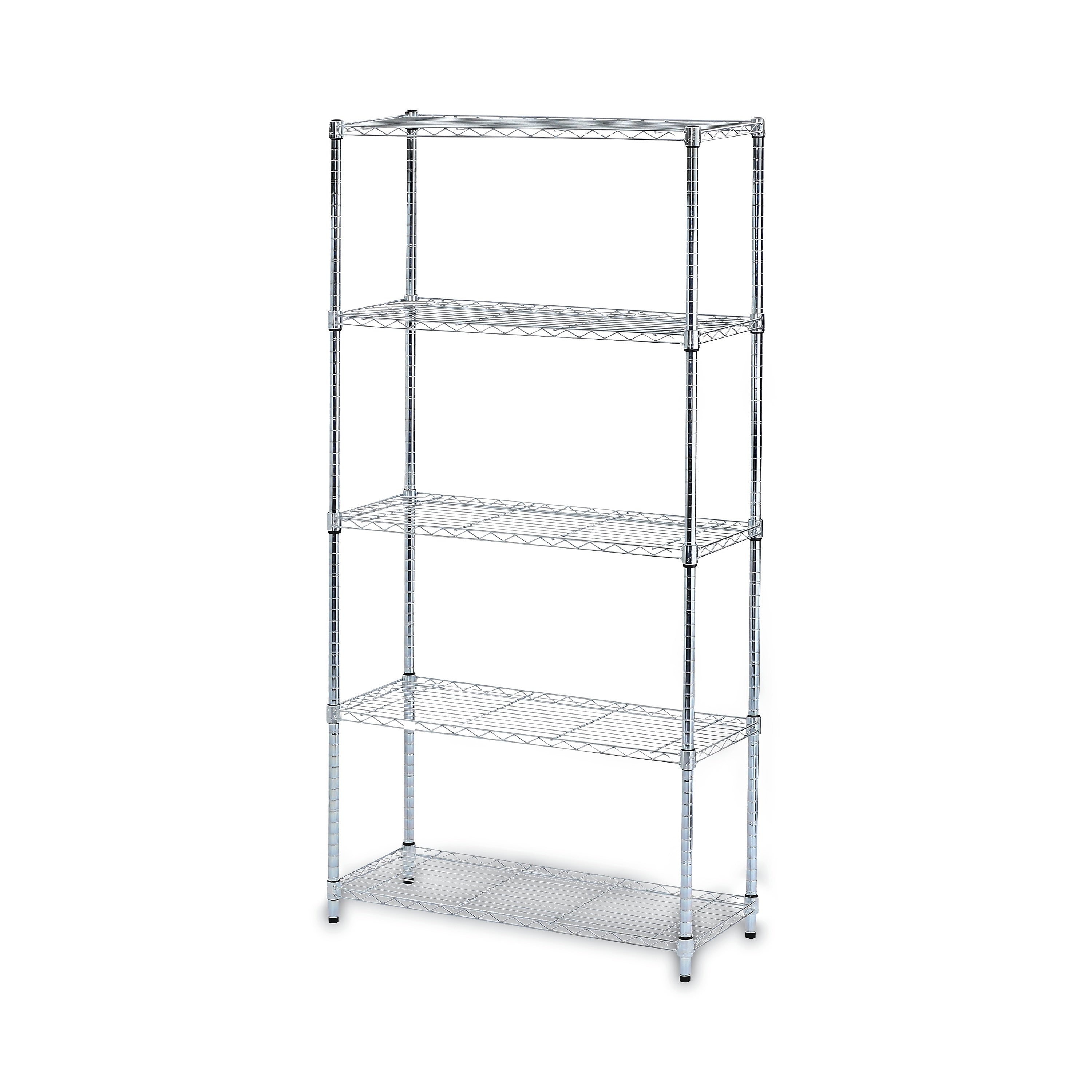 Alera® Residential Wire Shelving, Five-Shelf, Silver