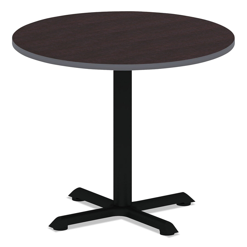 Alera® Reversible Laminate Table Top, Round, 35 3/8w x 35 3/8d, Espresso/Walnut