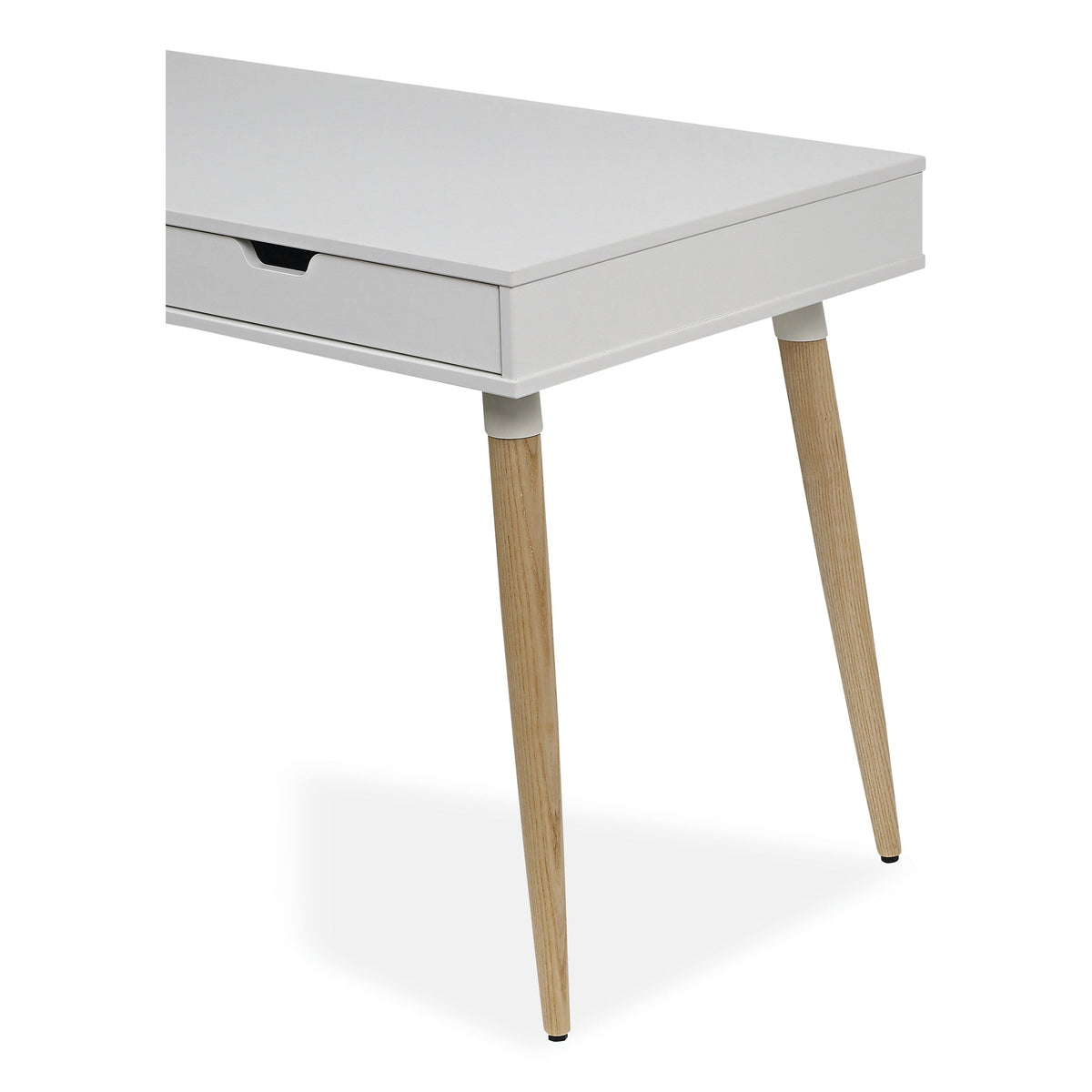 Alera Scandinavian Writing Desk, 47.24" x 23.62" x 29.53", White/Beigewood