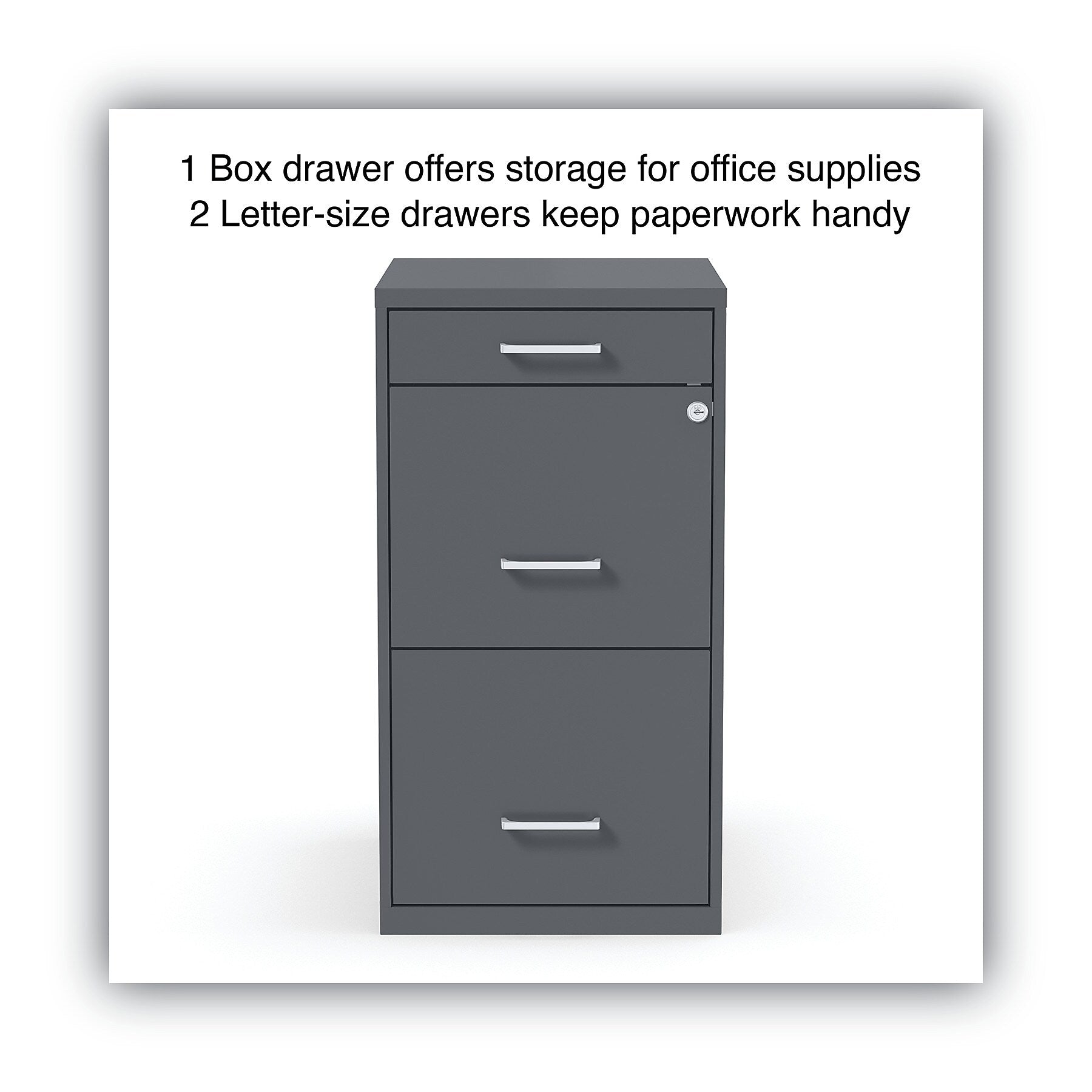 Alera® Soho 2 File-Drawer Vertical Standard File Cabinet, Letter Size, Lockable, 24.1