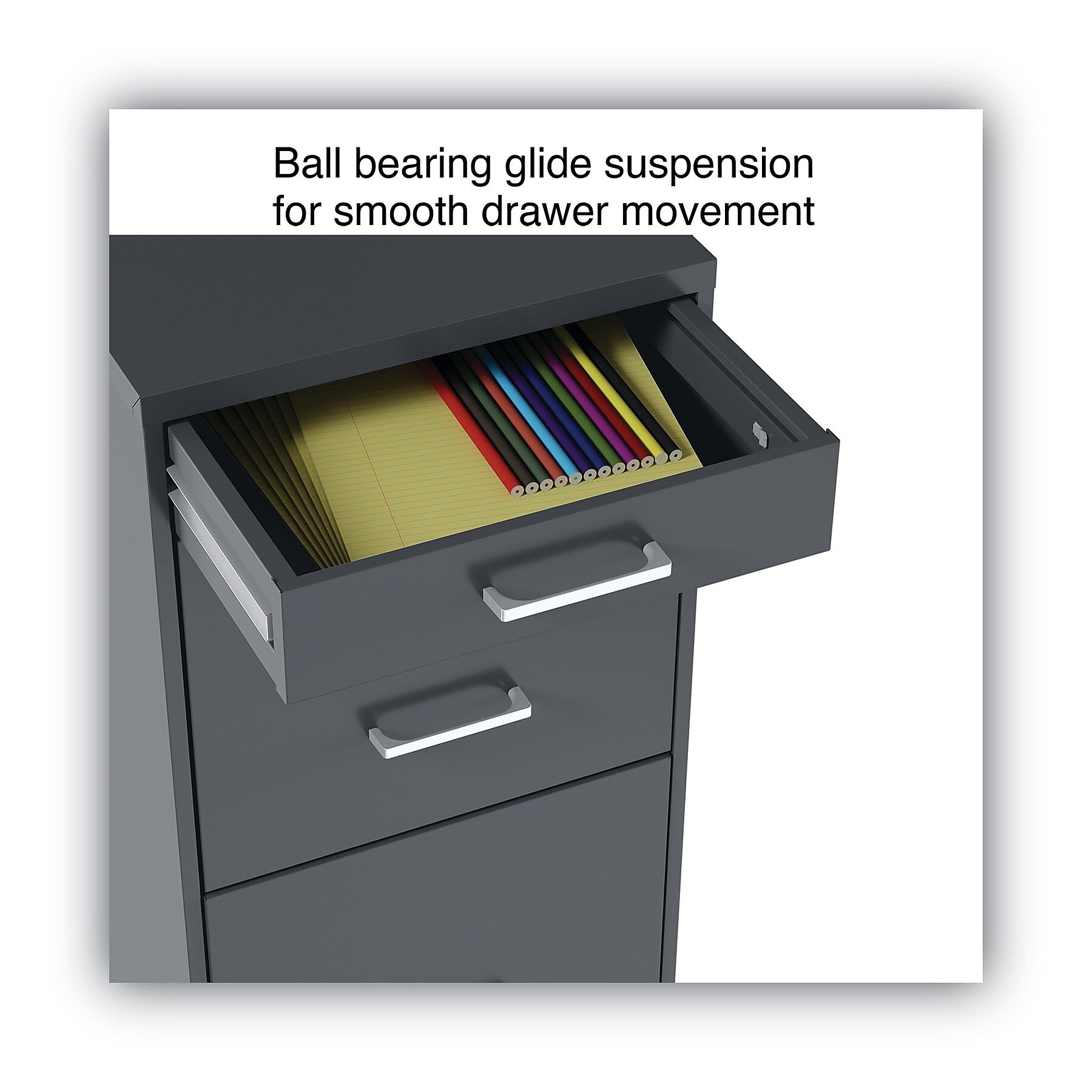 Alera® Soho 2 File-Drawer Vertical Standard File Cabinet, Letter Size, Lockable, 24.1