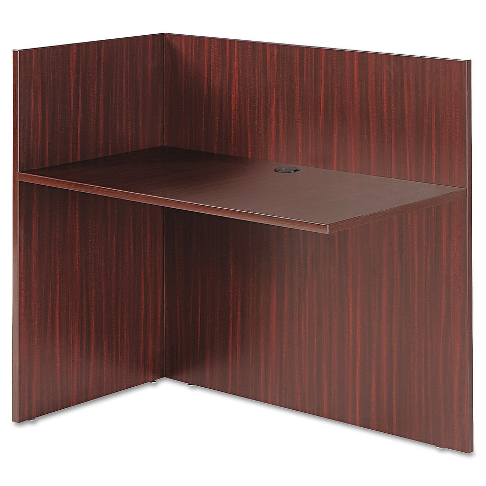 Alera® Valencia Reversible Reception Return, 44w x 23-5/8d x 41-1/2h, Mahogany