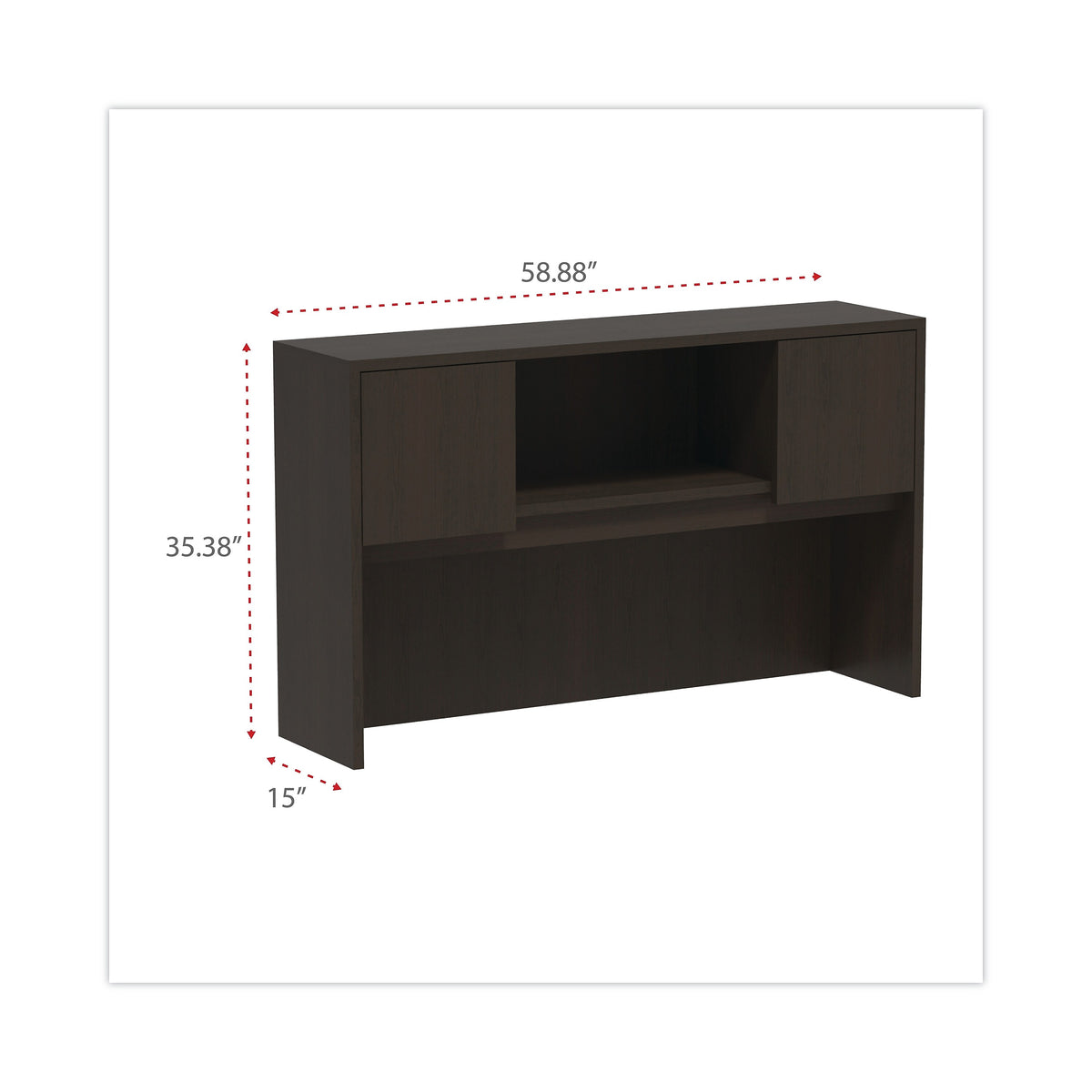 Alera Valencia Series 58 "W Desktop Hutch, Espresso