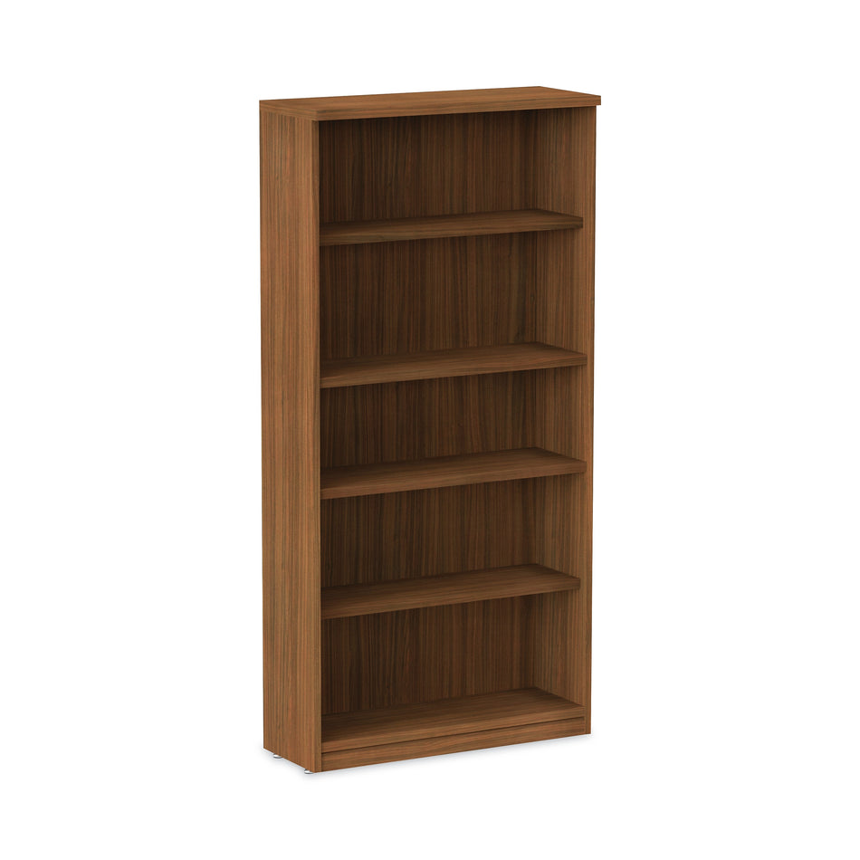 Alera® Valencia Series Bookcase, 5-Shelf, 31-3/4"W, Modern Walnut