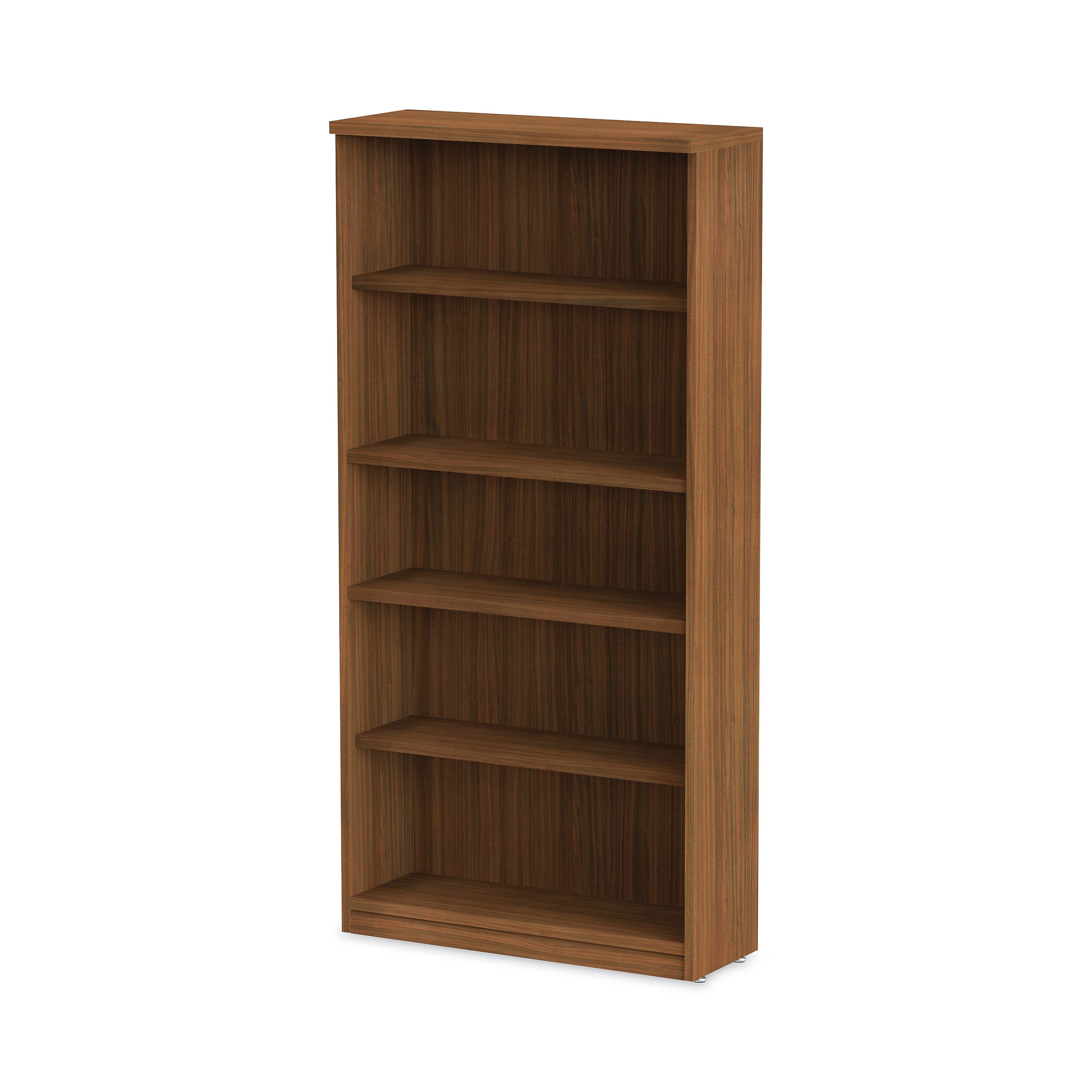 Alera® Valencia Series Bookcase, 5-Shelf, 31-3/4"W, Modern Walnut