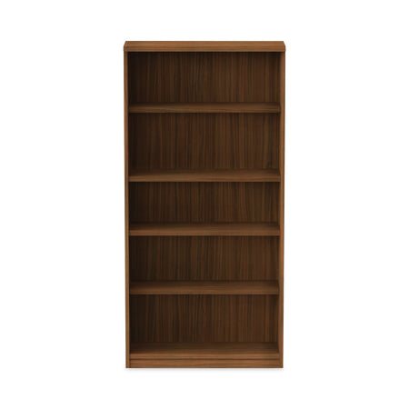 Alera® Valencia Series Bookcase, 5-Shelf, 31-3/4"W, Modern Walnut