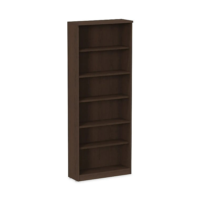 Alera Valencia Series Bookcase, Six-Shelf, 31 3/4w X 14d X 80 3/8h, Espresso