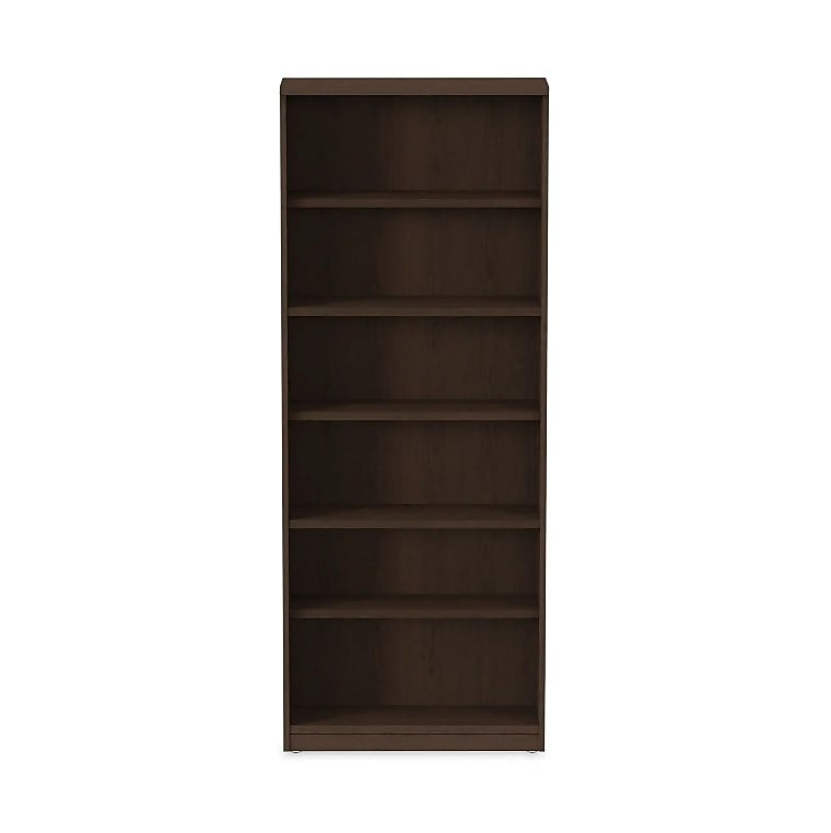 Alera Valencia Series Bookcase, Six-Shelf, 31 3/4w X 14d X 80 3/8h, Espresso